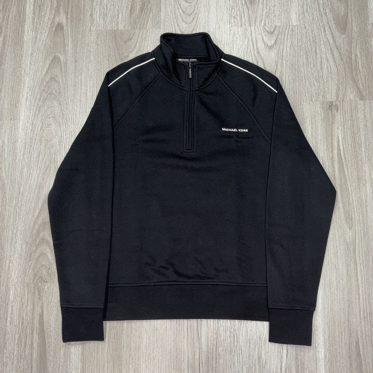 Michael Kors Michael Kors Quarter Zip Pullover Mens Medium Black NWT Size US M / EU 48-50 / 2 - 1 Thumbnail