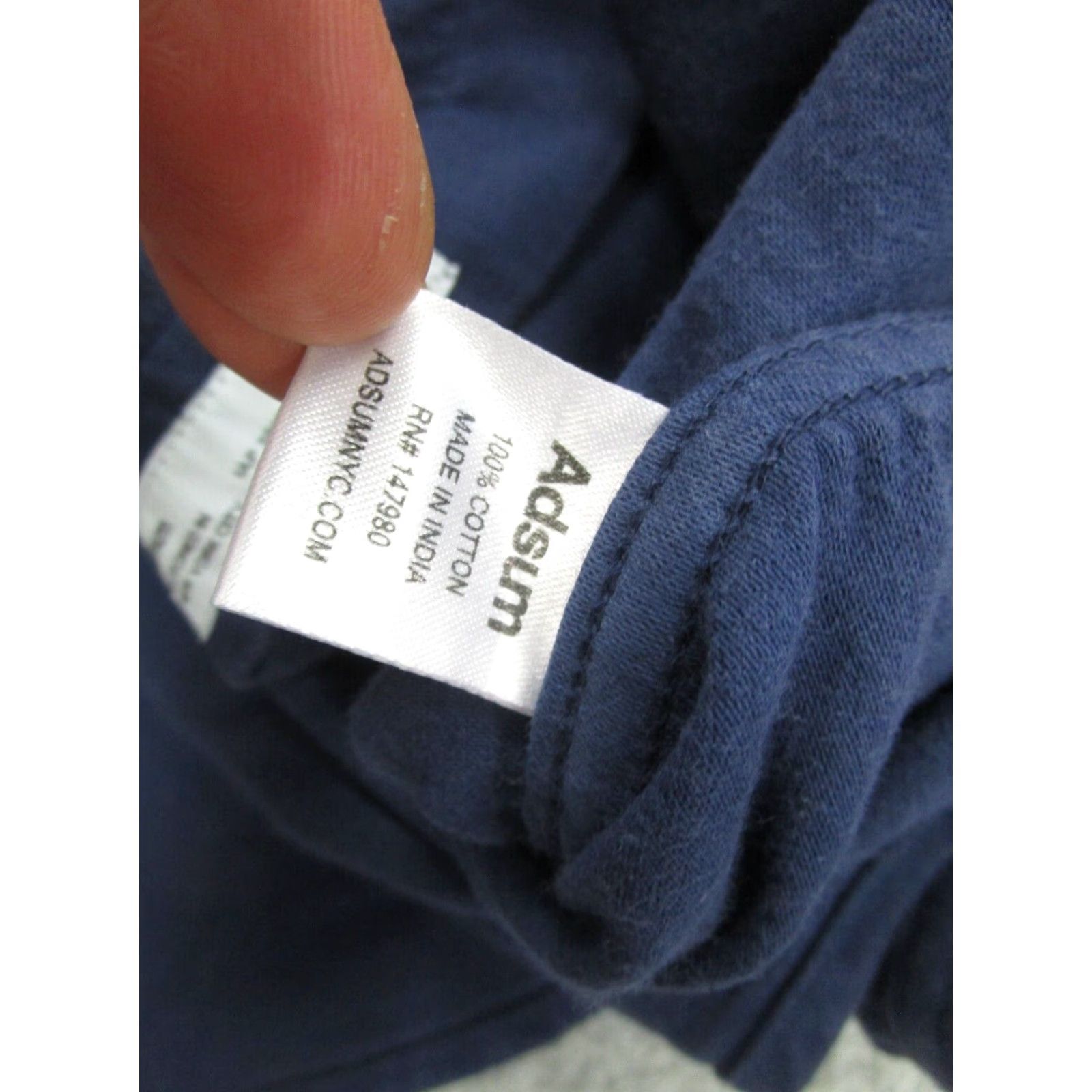 Adsum Adsum Mens Blue Heavy Flannel Shirt Small Long Sleeve Button Up Cotton Twill Size US S / EU 44-46 / 1 - 7 Thumbnail