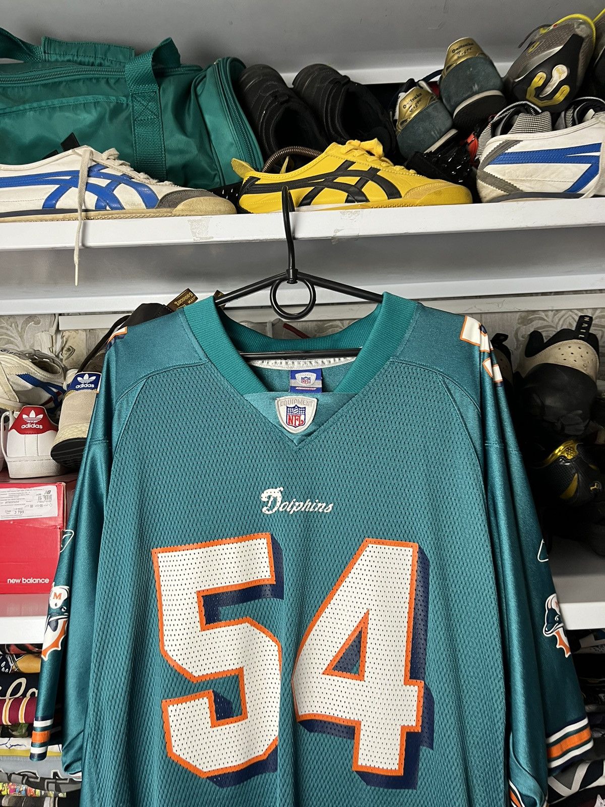 Reebok Vintage Miami Dolphins Jersey #54 Thomas NFL Football Reebok Size US L / EU 52-54 / 3 - 14 Thumbnail