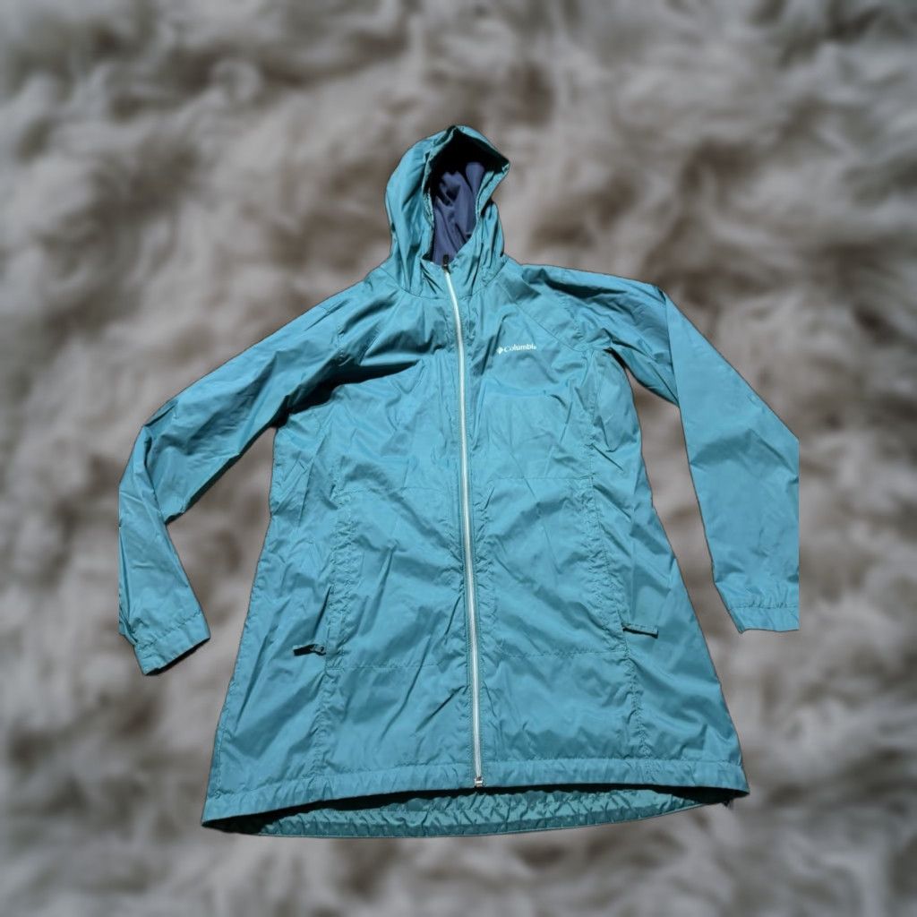Rains Columbia Womens Jacket Lined Windbreaker Green Fall Spring Casual Zip Adult Large Regular Women’s Windbreaker Columbia Size L / US 10 / IT 46 - 1 Thumbnail