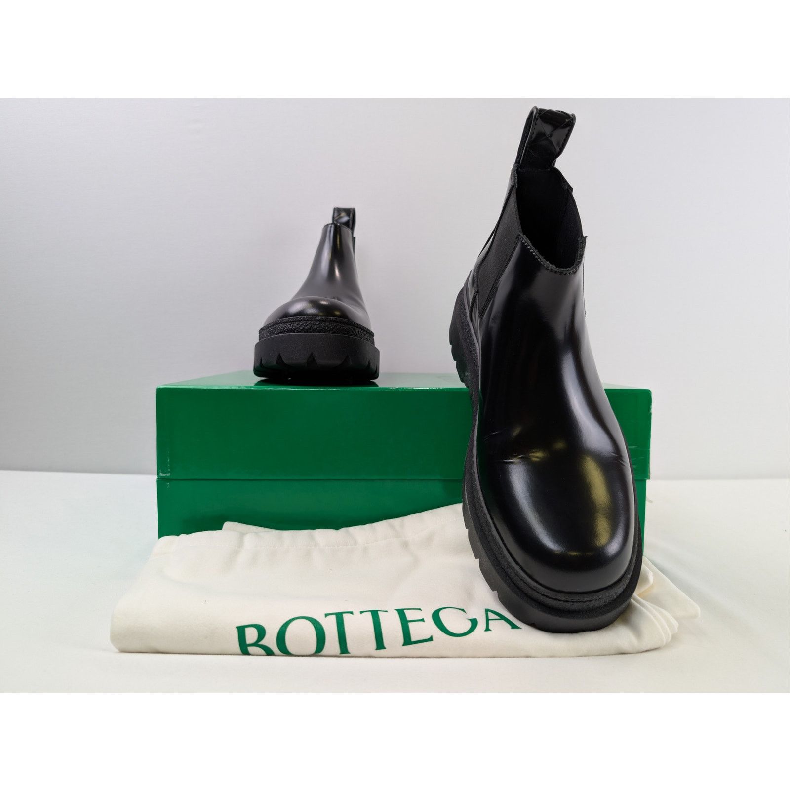 Bottega Veneta o1rshd1 Texas Calf Highway Ankle Boots in Black Size US 10 / EU 43 - 17 Thumbnail