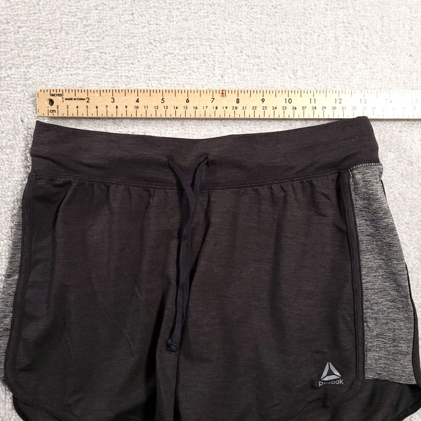 Reebok Reebok Womens Athletic Running Shorts XS Black Gray Drawstring Ladies Size 26" / US 2 / IT 38 - 3 Thumbnail