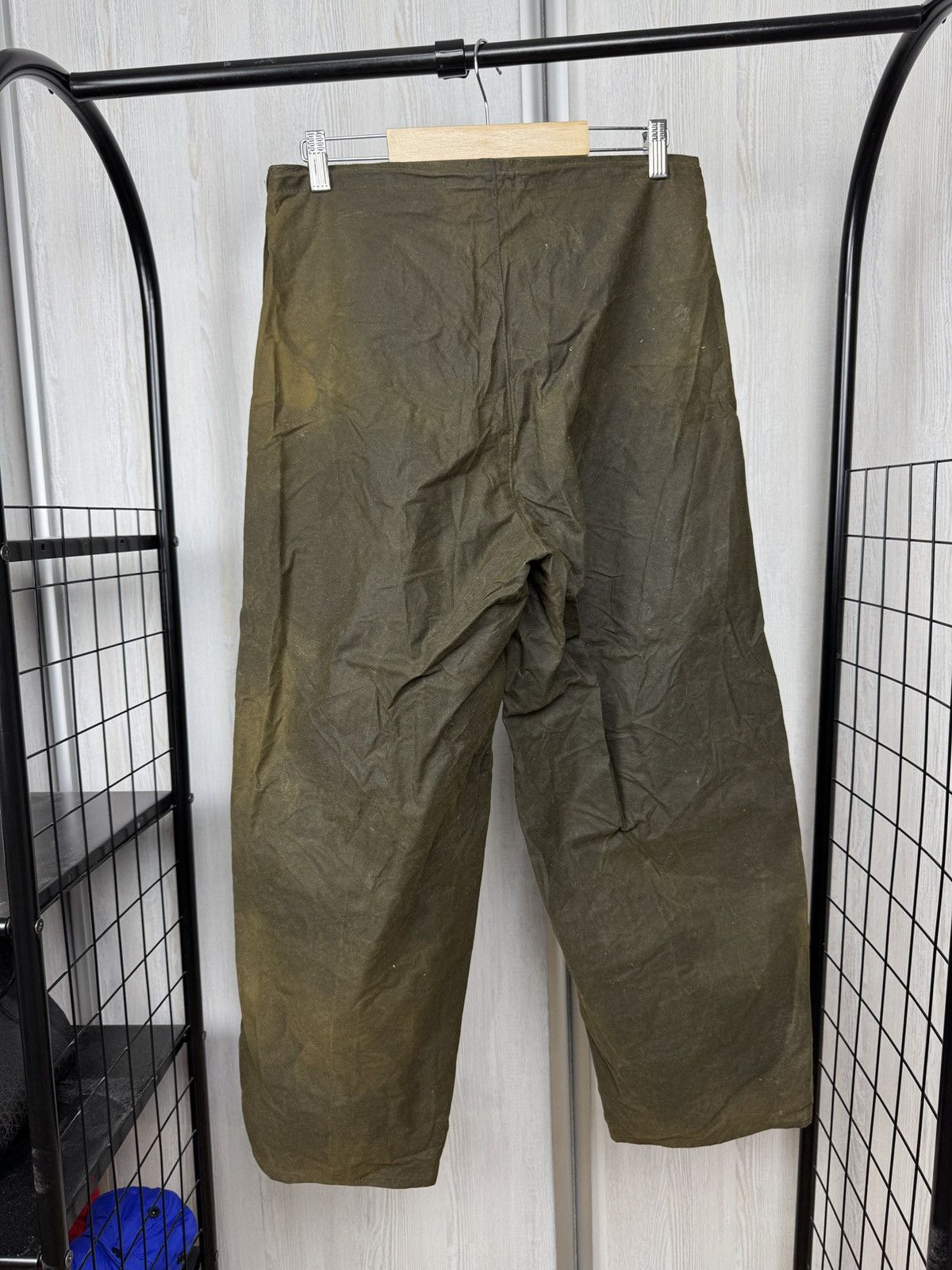 Barbour Barbour made in England khaki green vintage waxed pants XS Size US 30 / EU 46 - 9 Thumbnail