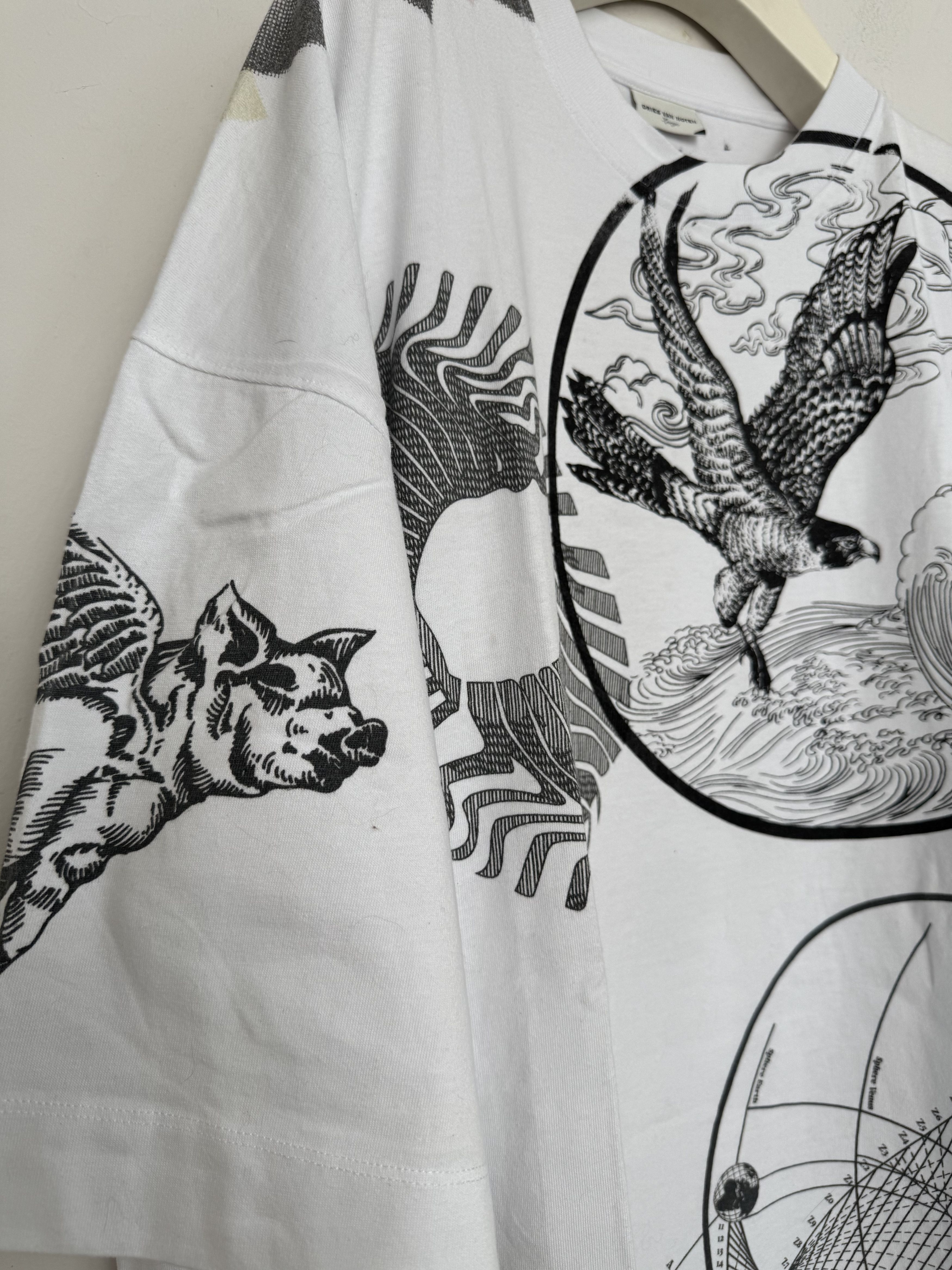 Dries Van Noten Hertz Regular Eagle Tshirt Size US L / EU 52-54 / 3 - 4 Thumbnail