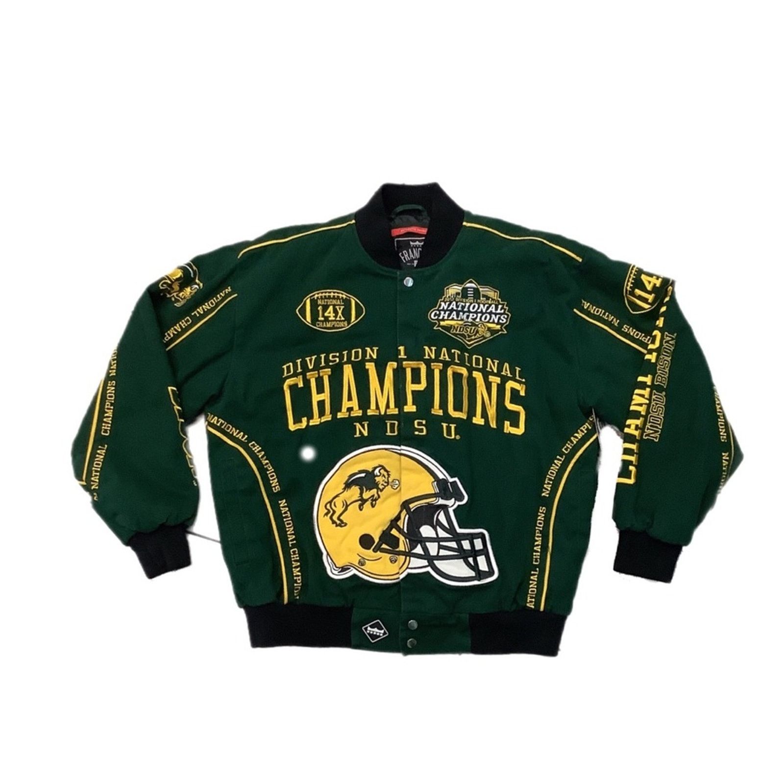 Vintage NDSU Champions 14 X Division Bison Bomber jacket Size US L / EU 52-54 / 3 - 1 Thumbnail