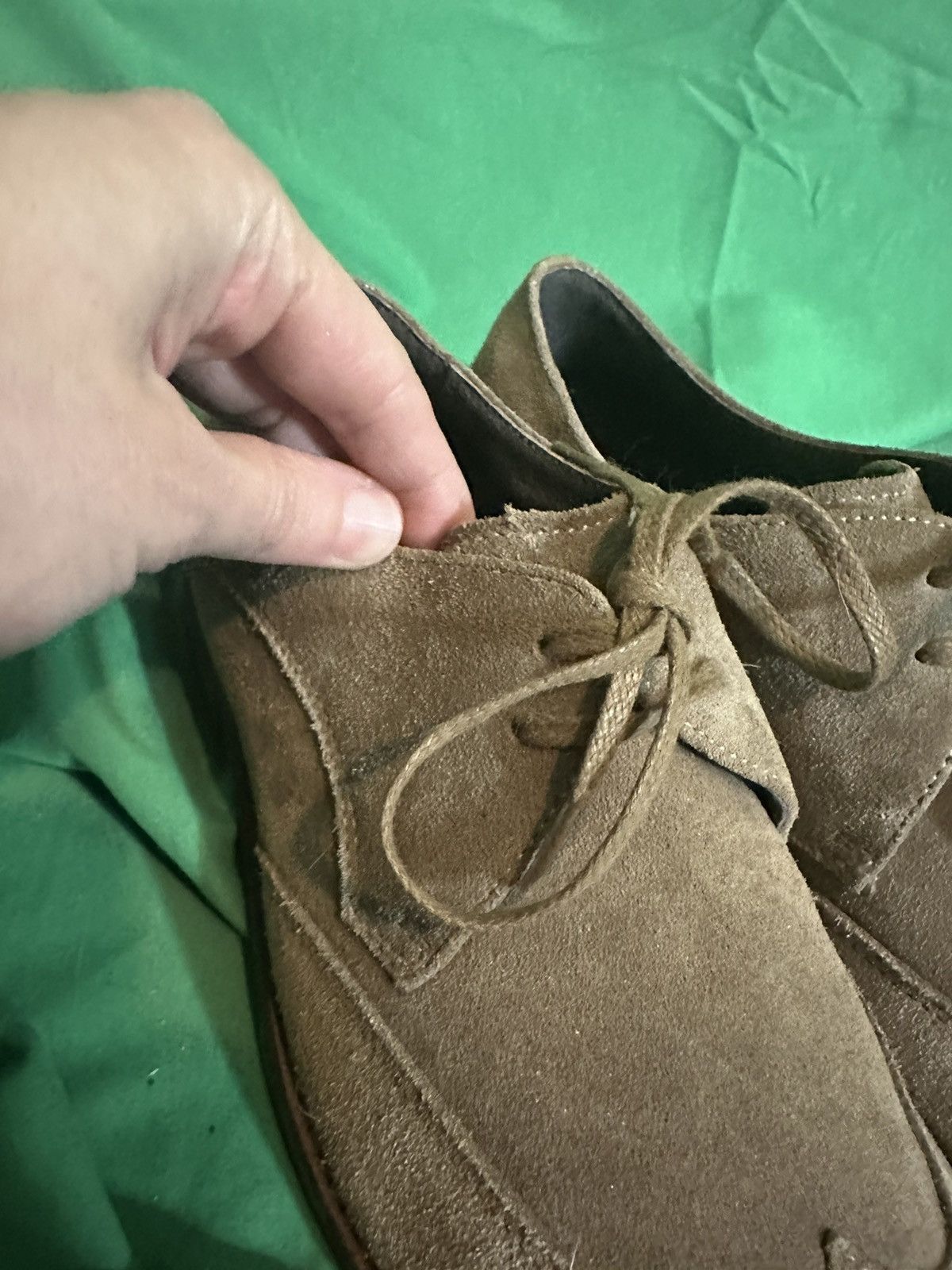 John Varvatos Suede leather derby shoes gray/brown 8 Size US 8 / EU 41 - 5 Thumbnail