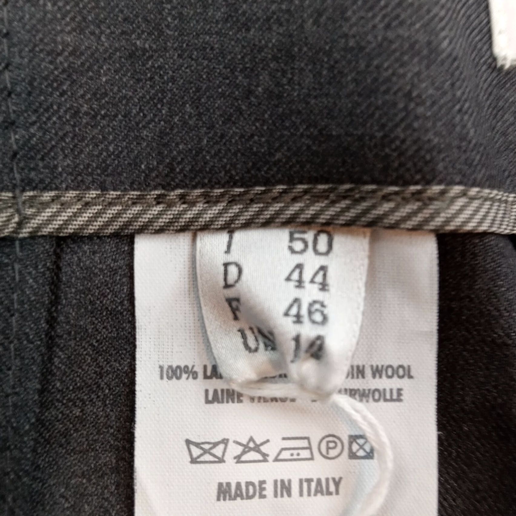 Vintage Gunex Women's Grey Wool Dress Pants Size 14 (35x27) Lightweight Straight Leg Size 35" - 7 Thumbnail