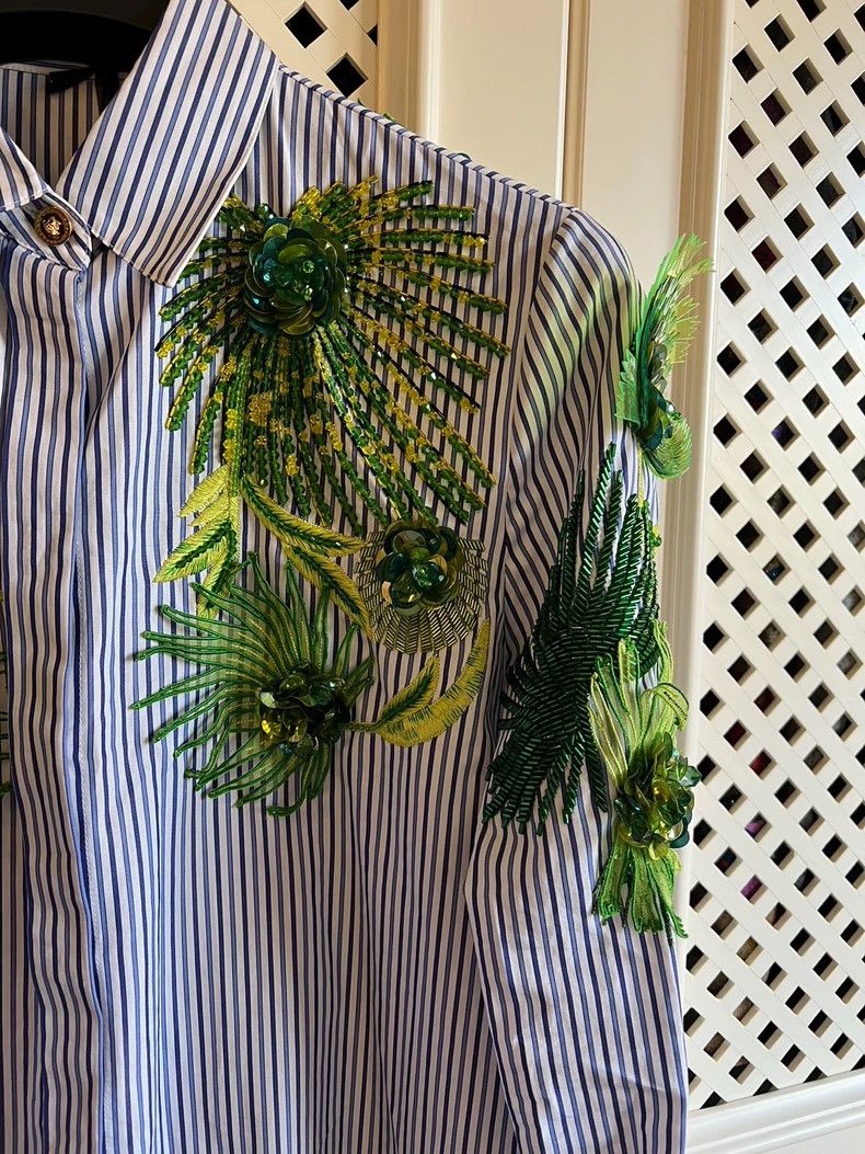 Versace Versace Rainforest Heavy Industries embroidered shirt Size US M / EU 48-50 / 2 - 2 Thumbnail