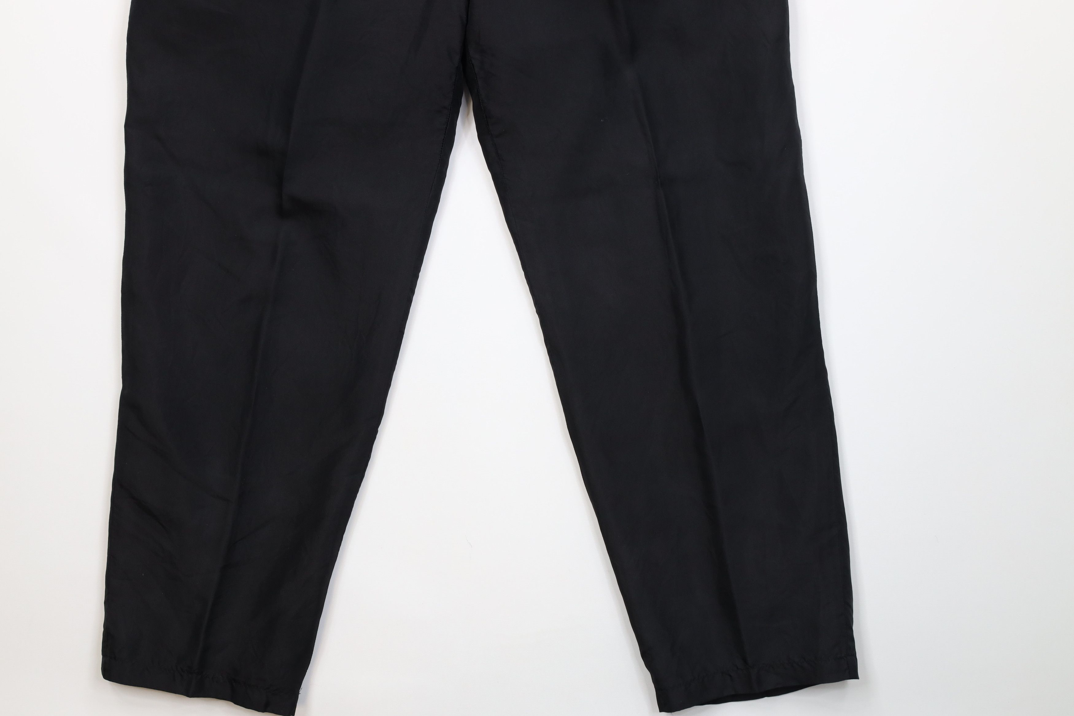 Vintage Vintage 90s Streetwear Blank Silk Wide Leg Pants Black Size 28" / US 6 / IT 42 - 5 Thumbnail