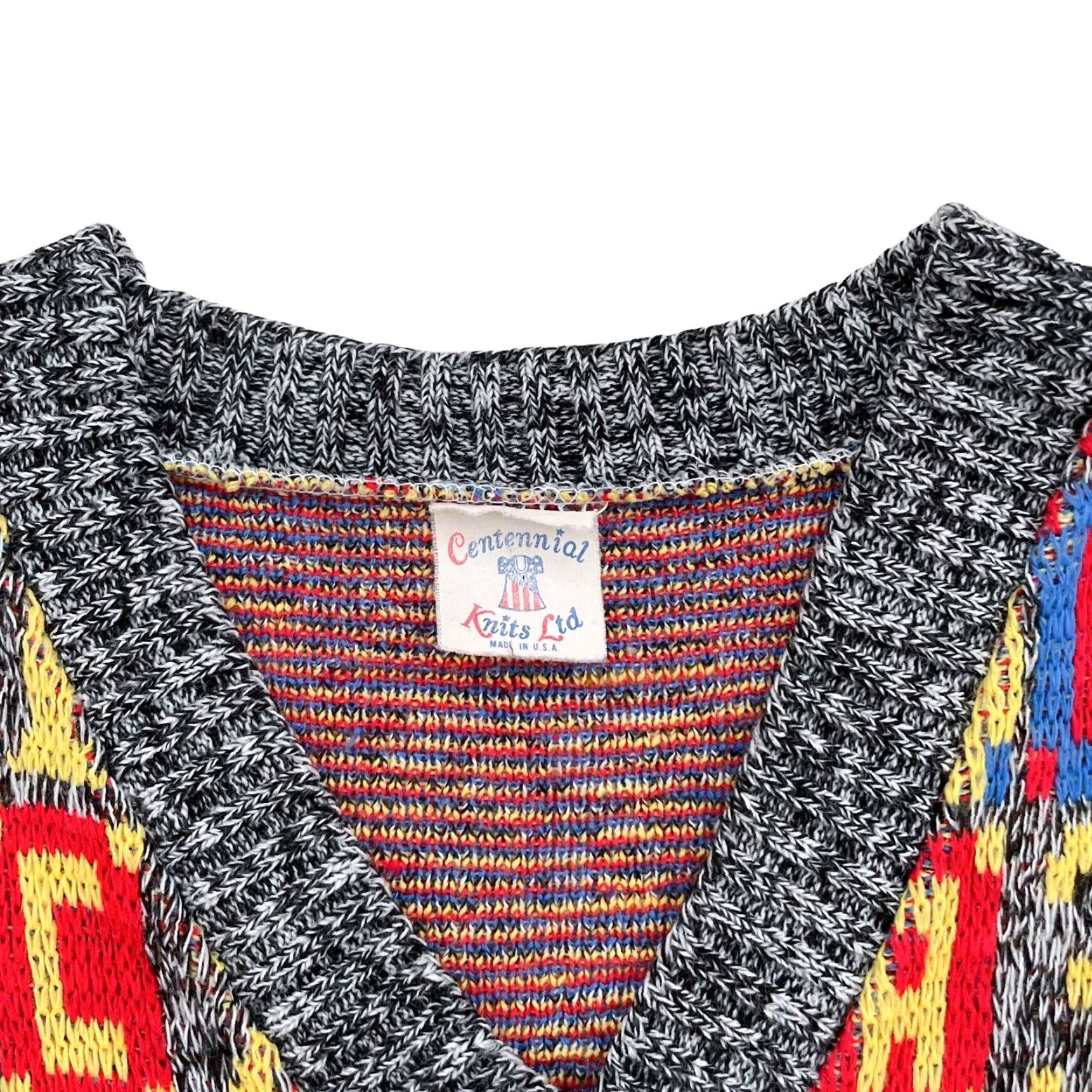 Vintage VINTAGE Centennial Knits Ltd. short sleeve sweater Mens XS? (keep). Size L / US 10 / IT 46 - 3 Thumbnail