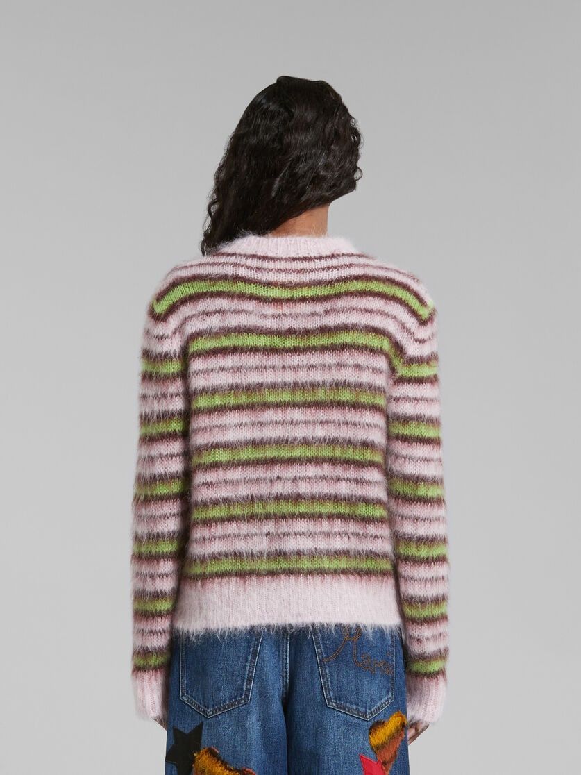 Marni oc11z0525 Stripes Mohair And Wool Sweater in Multicolor Size S / US 4 / IT 40 - 3 Thumbnail