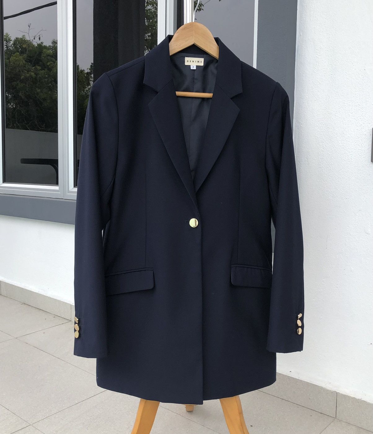 Denime Denime Japan Golden Button Navy Blue Blazer Jacket Size US S / EU 44-46 / 1 - 3 Thumbnail