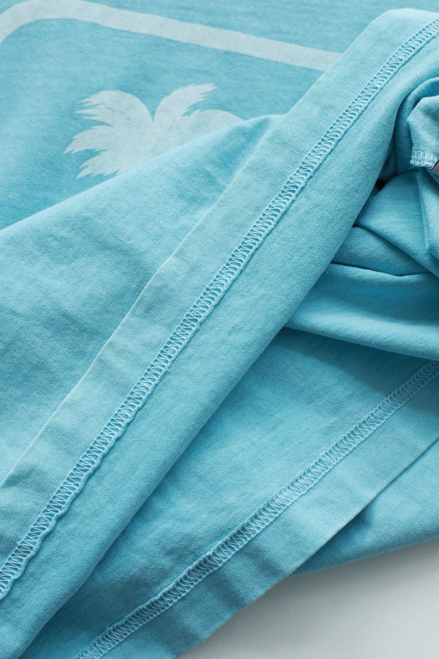Palm Angels Palm Angels Palm Tree T-shirt Light Blue Size US M / EU 48-50 / 2 - 12 Thumbnail