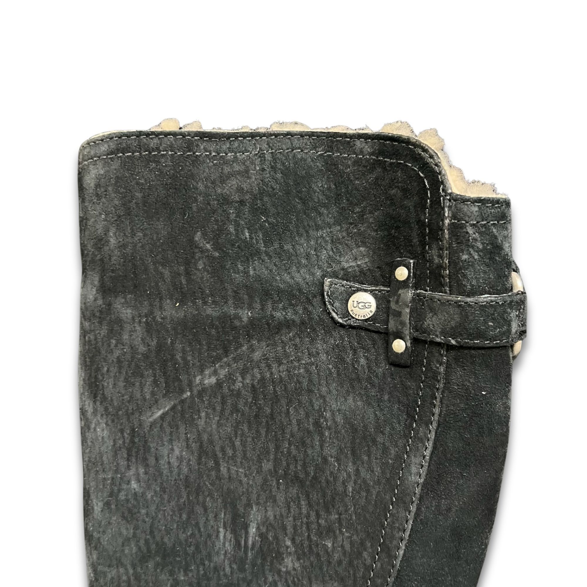 Ugg UGG Jillian Shearling Riding Boots Size 5 Black Suede Women' Size US 5 / IT 35 - 5 Thumbnail