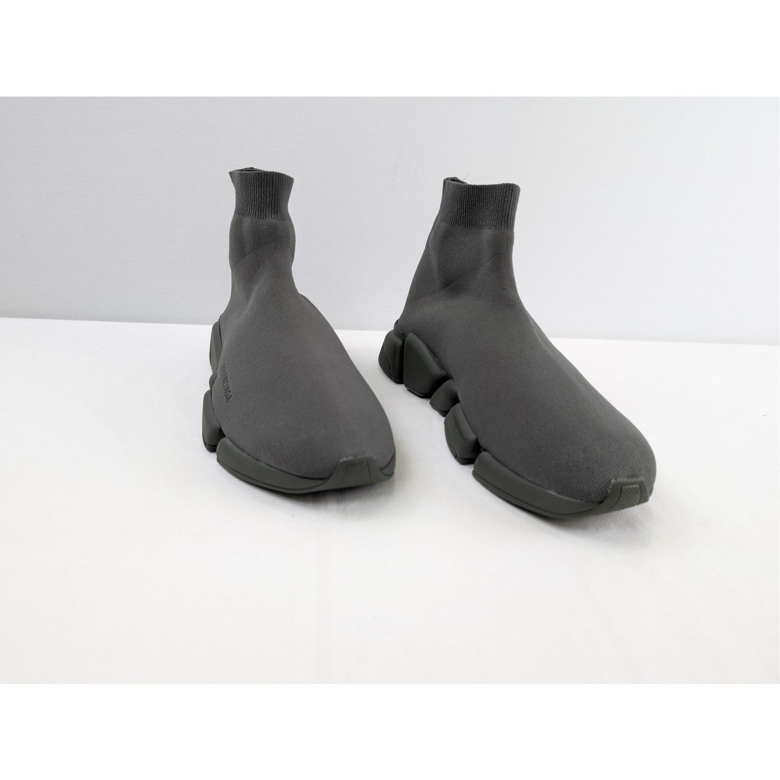 Balenciaga o1rshd1 Speed 2.0 LT New Recycled Knit Sneakers in Dark kaki Size US 12 / EU 45 - 6 Thumbnail