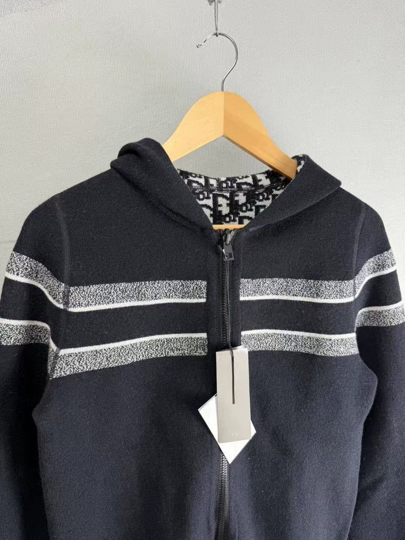 Dior Dior Navy Blue Cashmere Hooded Jacket-2506 Size US S / EU 44-46 / 1 - 2 Thumbnail