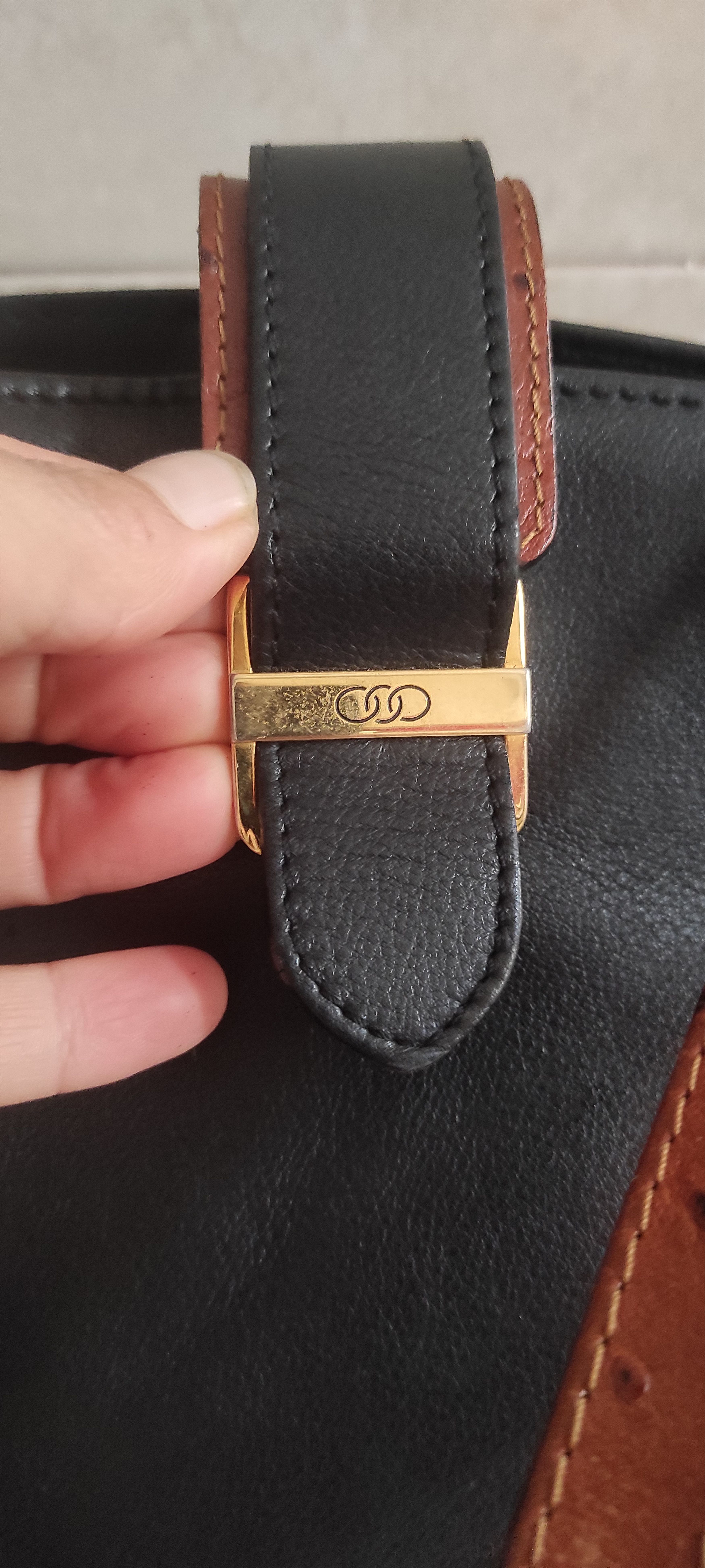 Leather × Vintage Pourchet Paris Leather Bag Genuine Leather Made in France Size ONE SIZE - 3 Thumbnail
