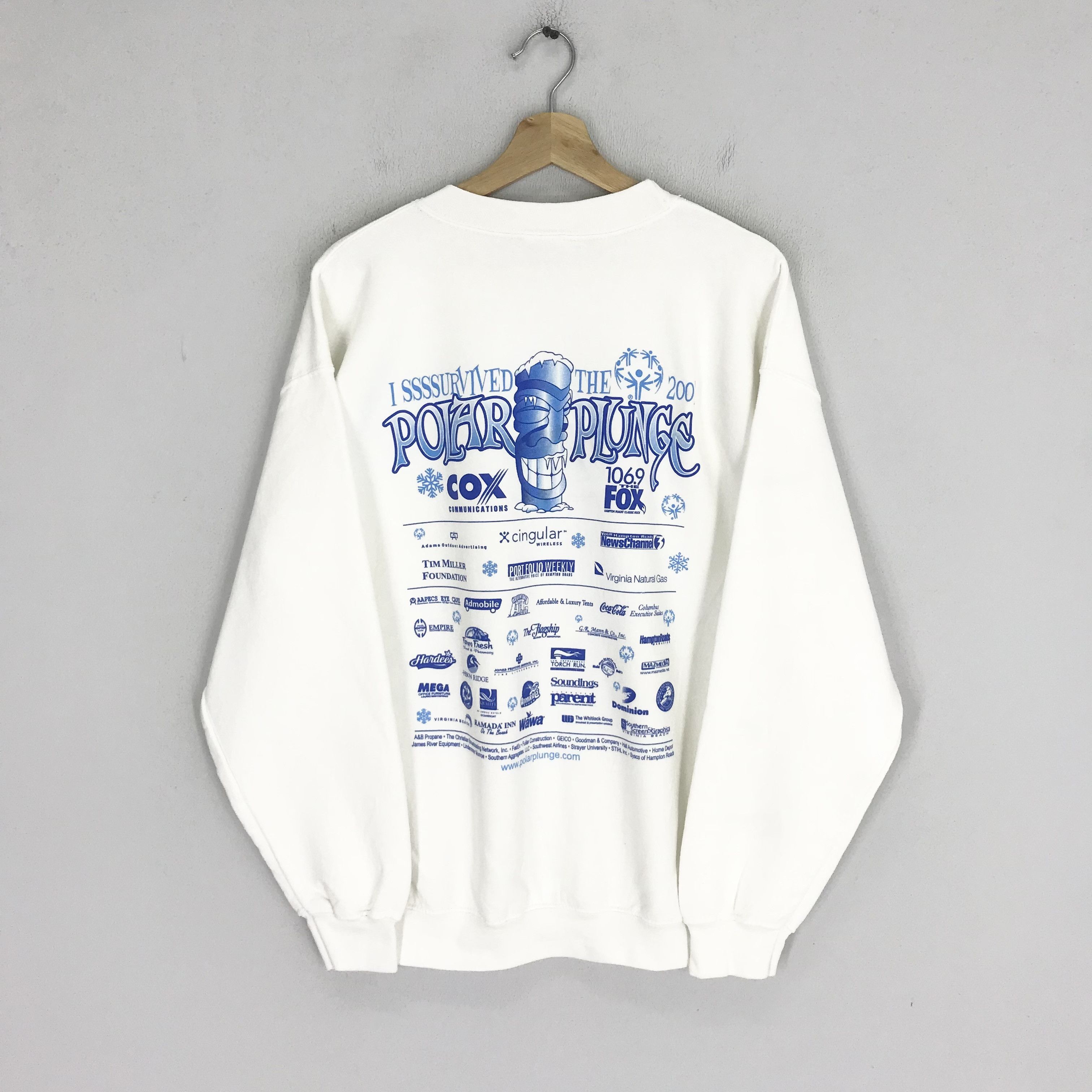 Vintage Vintage Y2K Polar Plunge White Sweatshirt - 465 Size US L / EU 52-54 / 3 - 2 Thumbnail