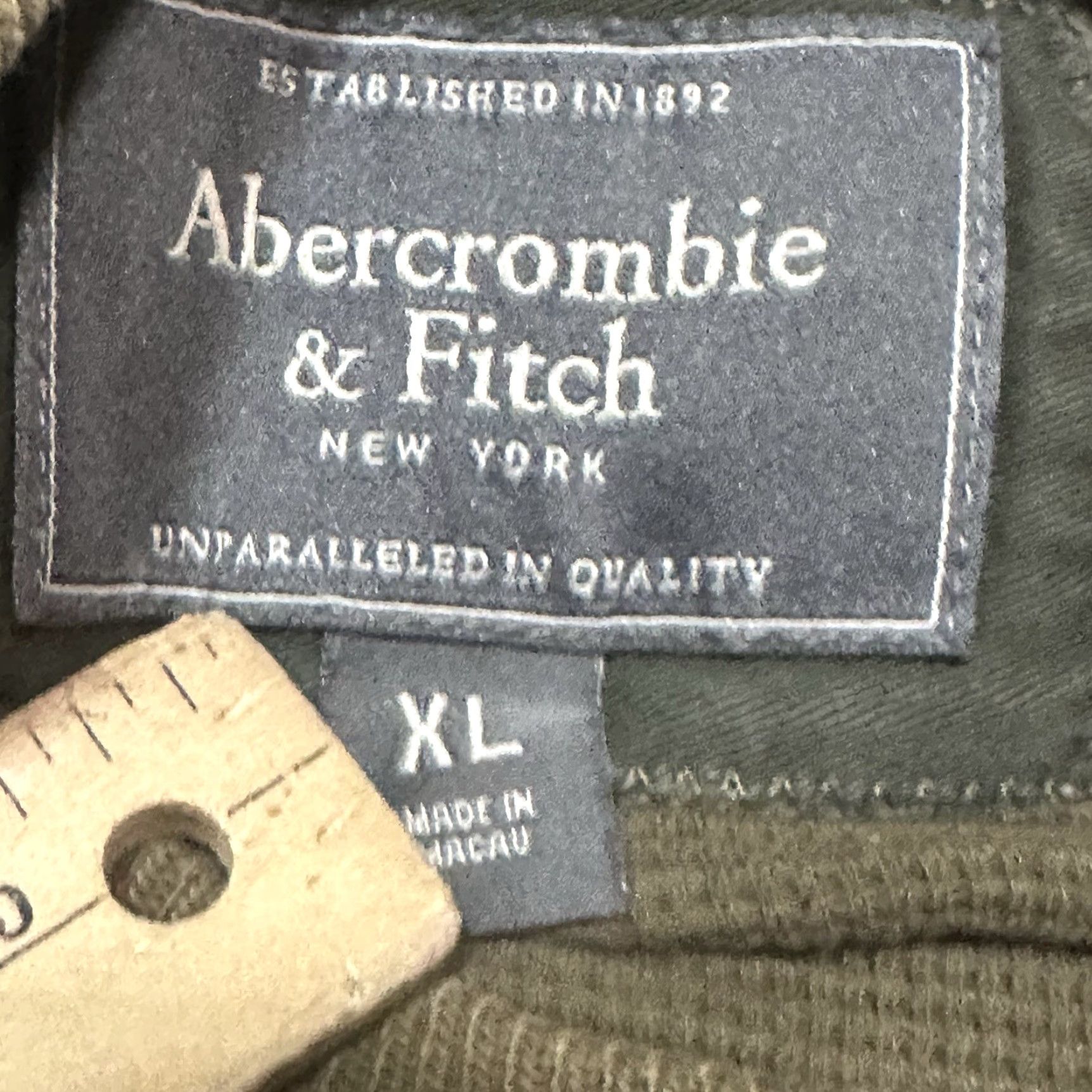 Abercrombie & Fitch Abercrombie & Fitch Thermal Shirt Mens Large Green Long Sleeve Waffle Knit Size US L / EU 52-54 / 3 - 4 Thumbnail