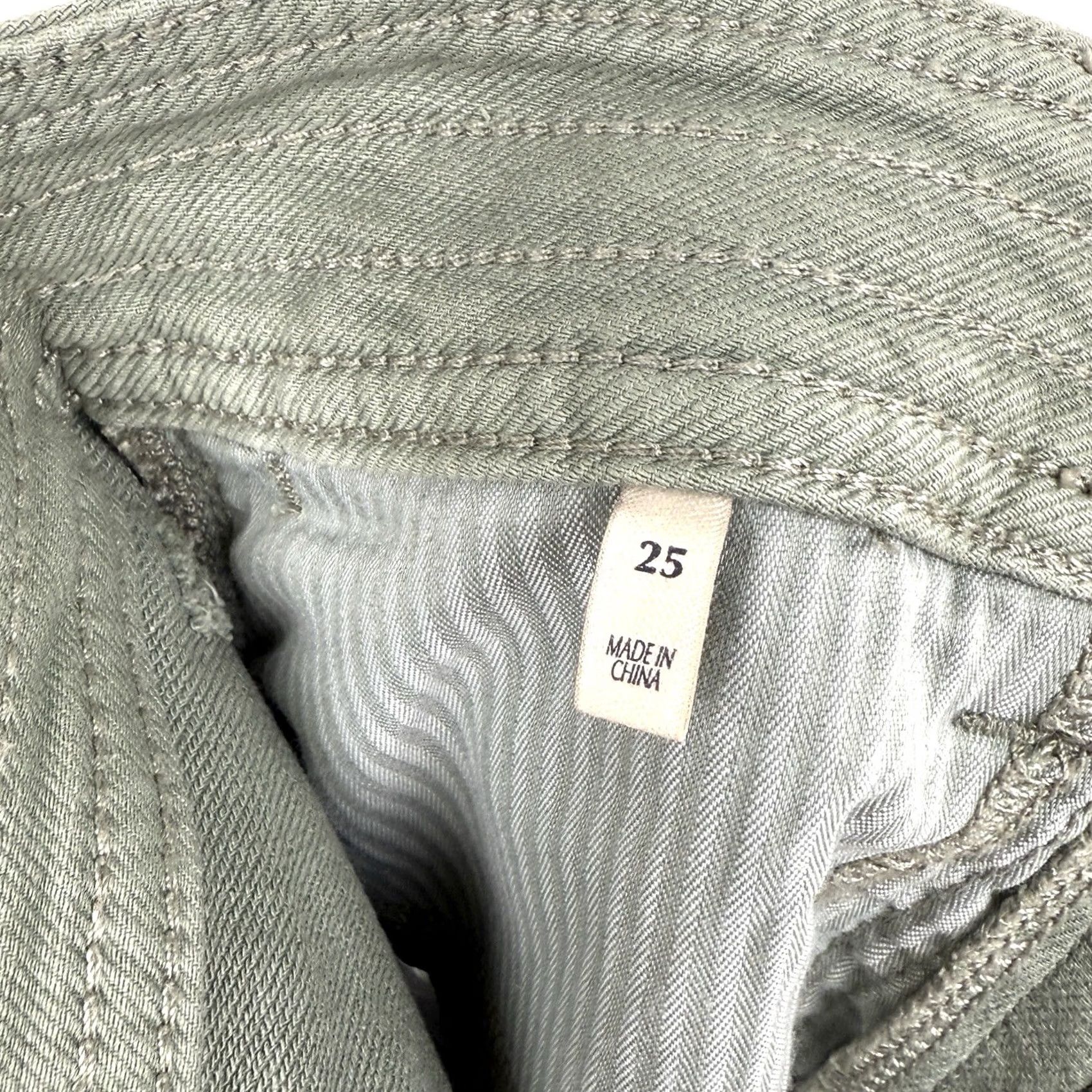 Faherty Faherty Womens Pants 25 High Rise Wide Leg Green Cotton Blend Terry 31in Inseam Size 42" / US 20 - 7 Thumbnail