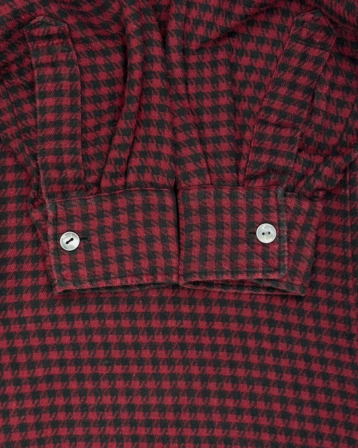 Vintage 50s/60s European Wool Houndstooth Pearl Buttons Pullover Size US M / EU 48-50 / 2 - 6 Thumbnail