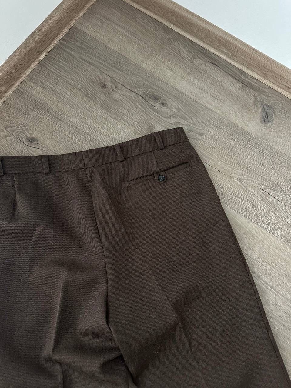 Japanese Brand × Vintage Vintage Antique Japanese Brown Wool Straight Pipes Pants Size 38R - 12 Thumbnail