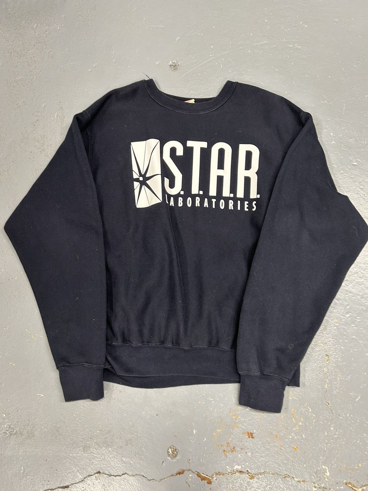 DC Comics × Vintage Crazy Vintage Y2K DC Comics STAR Laboratories Navy Crewneck Size US XL / EU 56 / 4 - 1 Thumbnail
