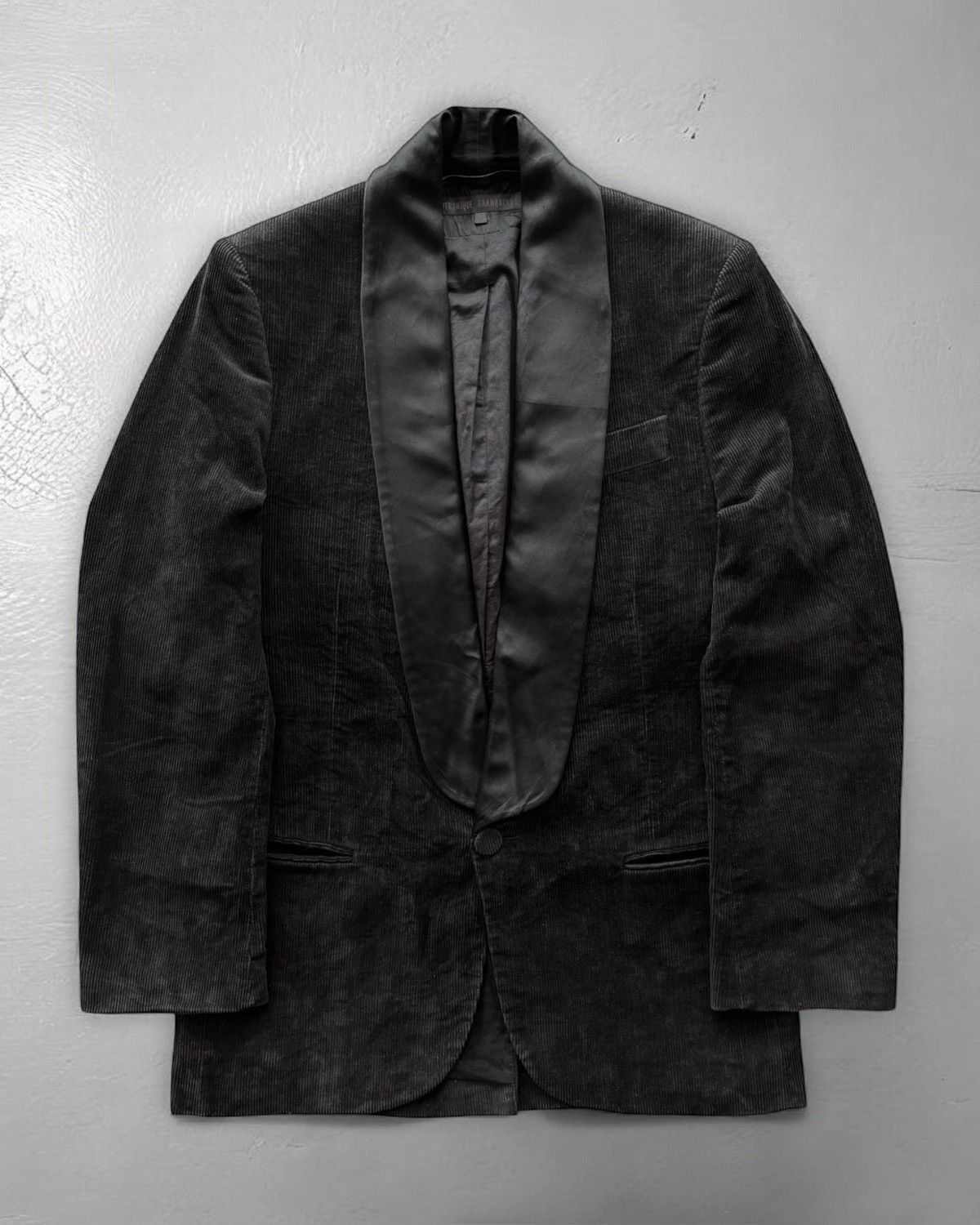 Veronique Branquinho Aw2004 Satin Lapel Corduroy Blazer Size 46R - 2 Thumbnail