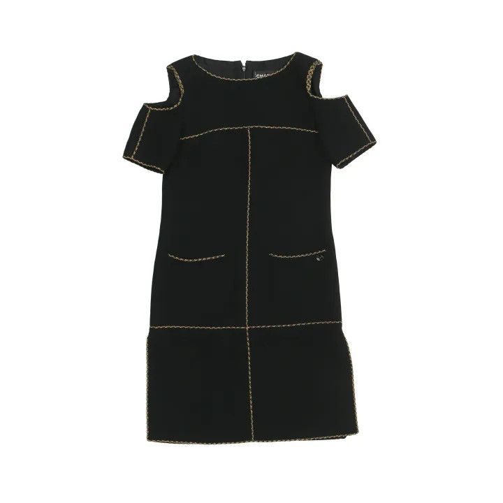Chanel Chanel Cold Shoulder Black Dress 0079 Size S / US 4 / IT 40 - 1 Thumbnail