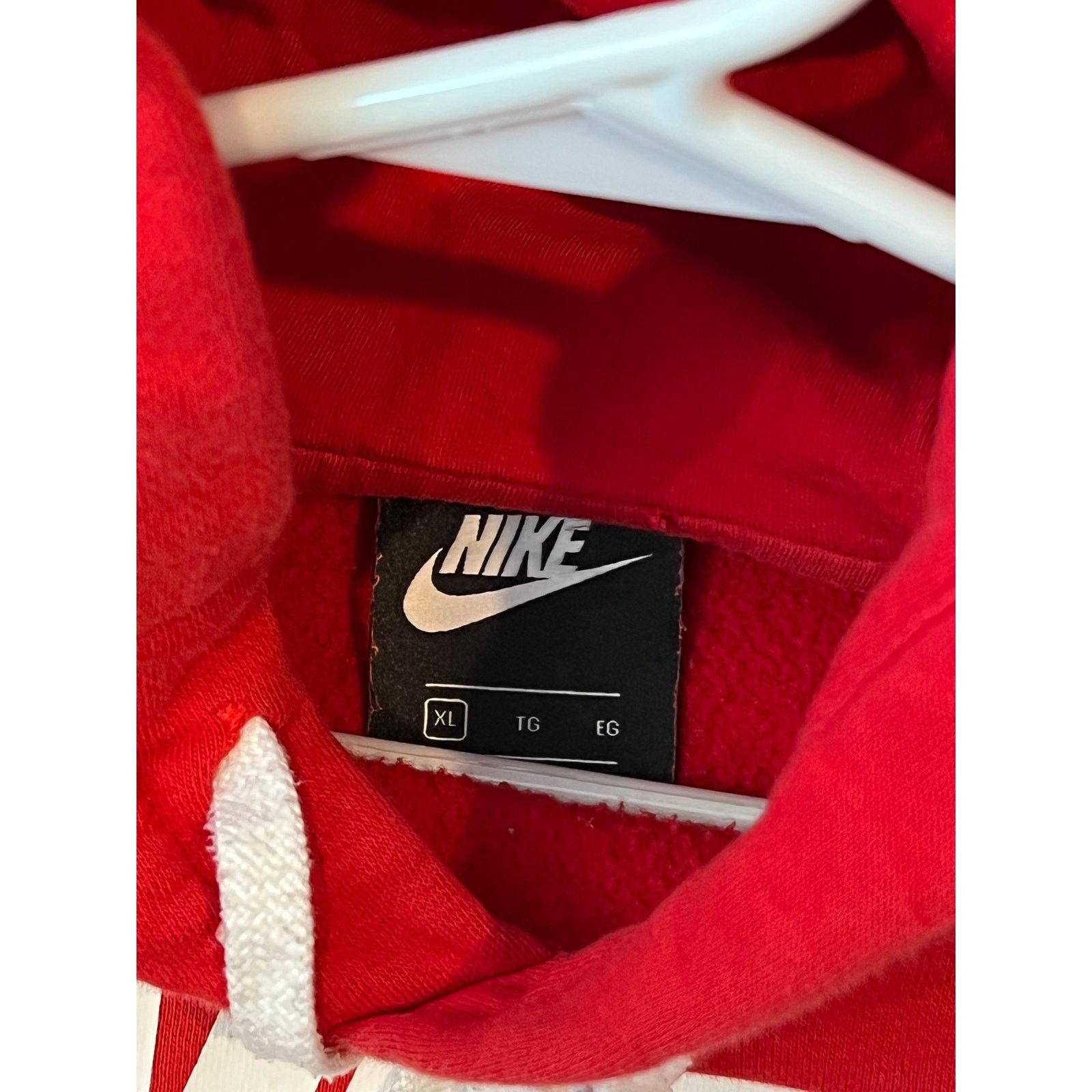 Nike Nike Red Pullover Hoodie Mens XL Size US XL / EU 56 / 4 - 3 Thumbnail