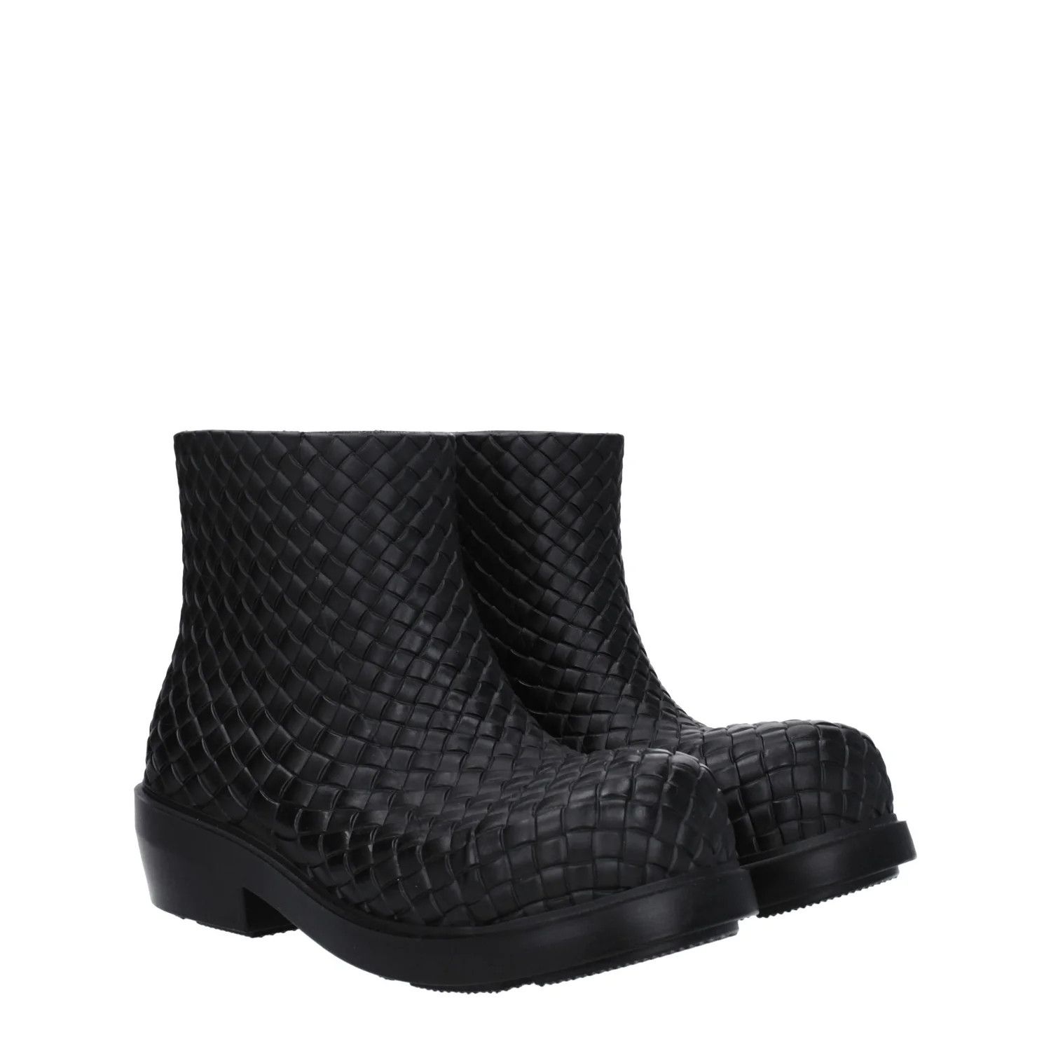 Bottega Veneta ob1o1e0325 Rubber Ankle Boots in Black Size US 7 / EU 40 - 2 Thumbnail