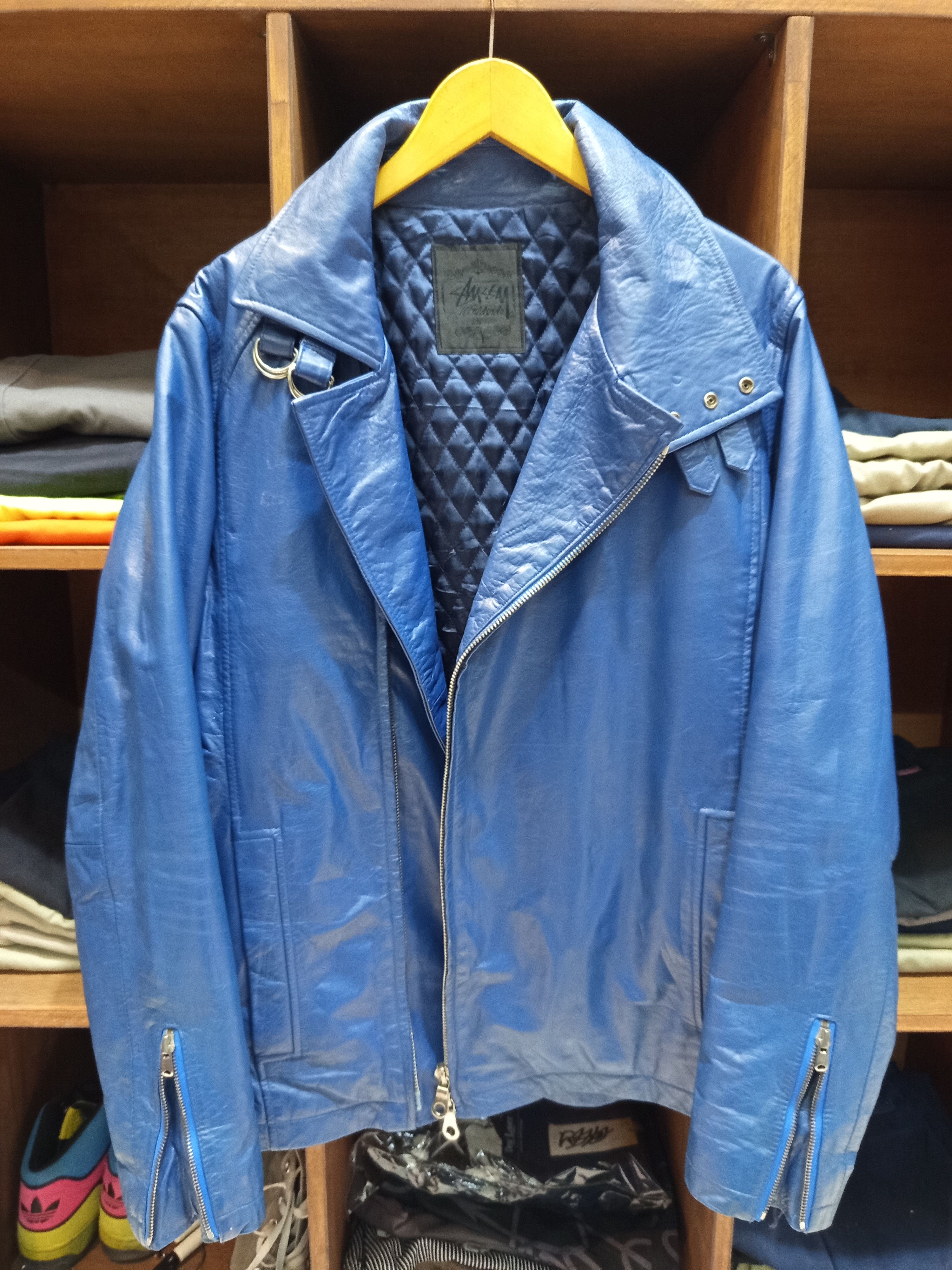 Stussy Y2K Stussy Japan Leather Biker Jacket Size US L / EU 52-54 / 3 - 1 Thumbnail