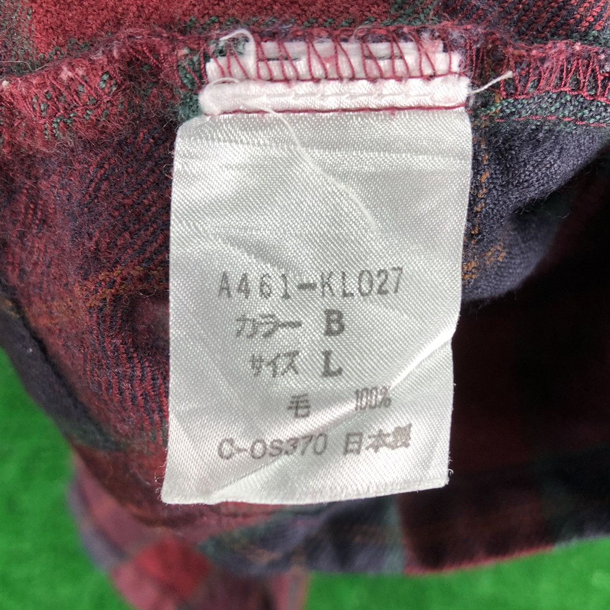 Japanese Brand Vintage 80'a Wool Flannel Checkered by Key Largo Size US S / EU 44-46 / 1 - 14 Thumbnail