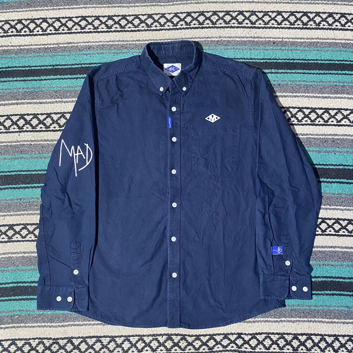 Madness 2000s Madness - Indigo Dyed Button Down Shirt Size US L / EU 52-54 / 3 - 1 Thumbnail