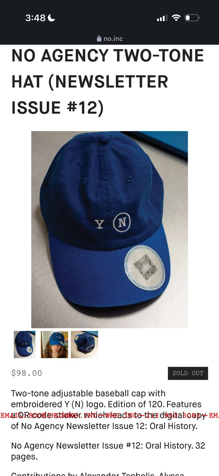 Vintage No agency merch hat Size ONE SIZE - 4 Thumbnail