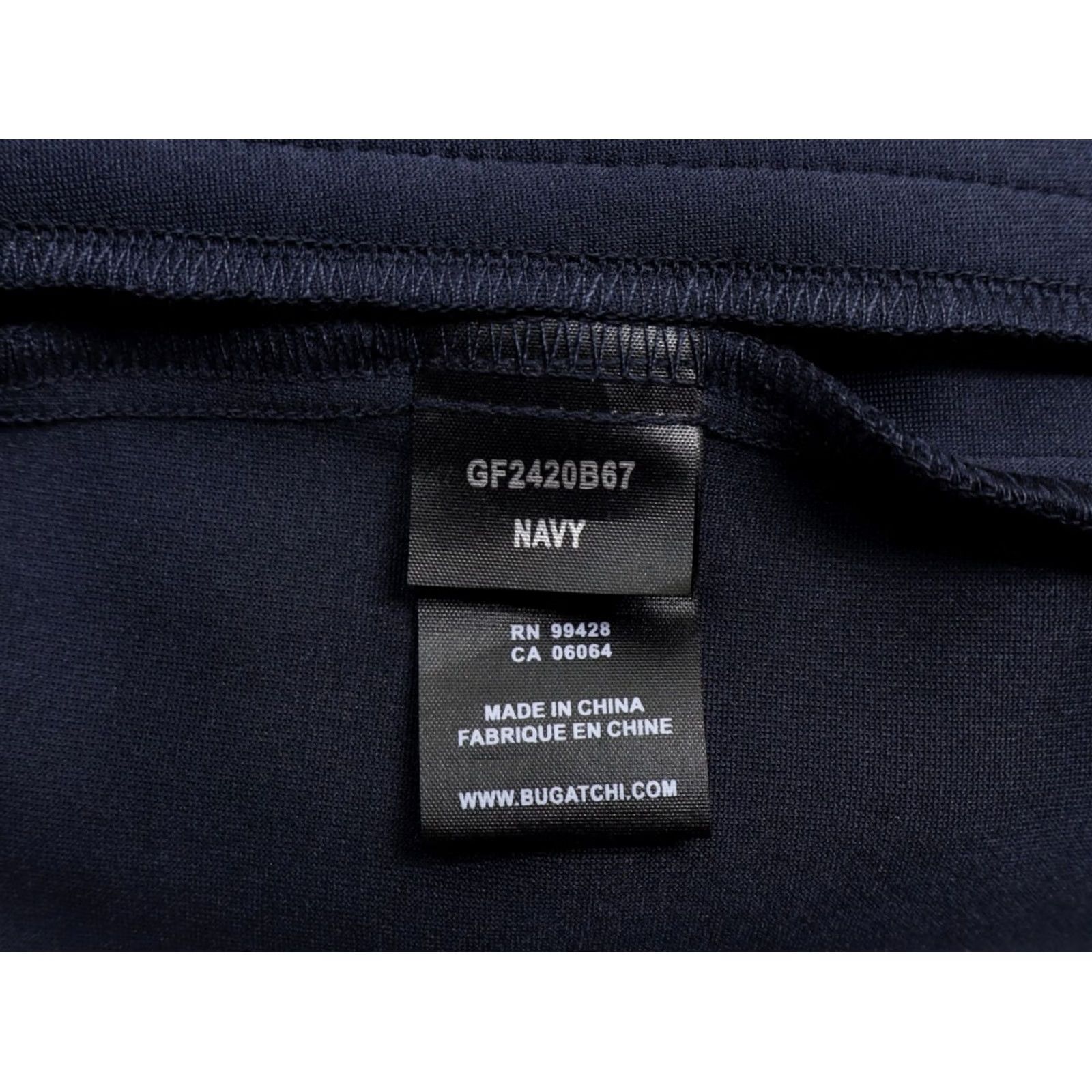 BUGATCHI BUGATCHI Men's Shorts Navy 2XL New With Tags Elastic Waist Inseam 8" Microfiber Polyester Spandex Rayon Chino Casual Travel Size US 39 - 5 Thumbnail