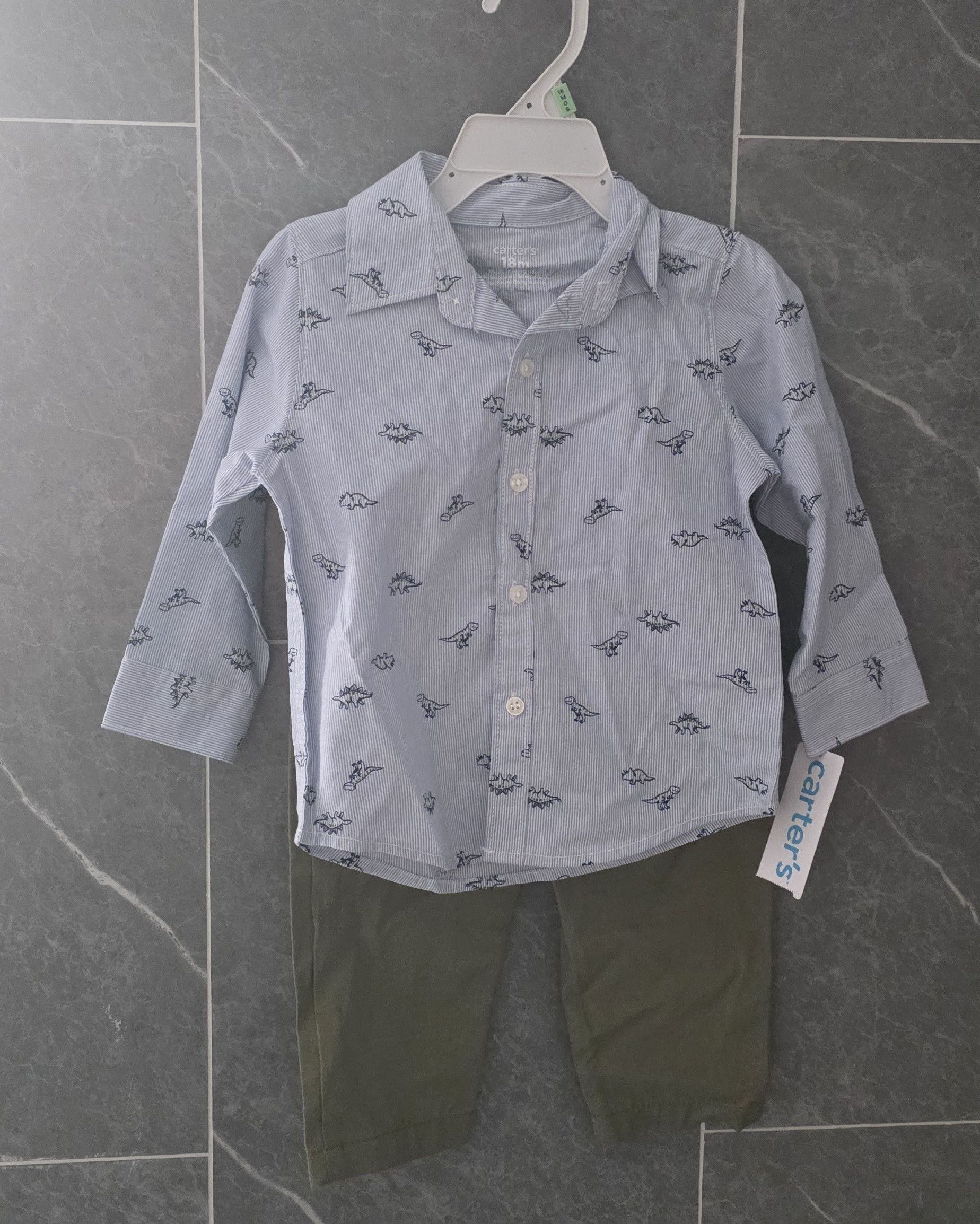 Other NWT Carter's 2-Piece Dinosaur Shirt & Pant Set 18 Months Size US XXS / EU 40 - 1 Thumbnail