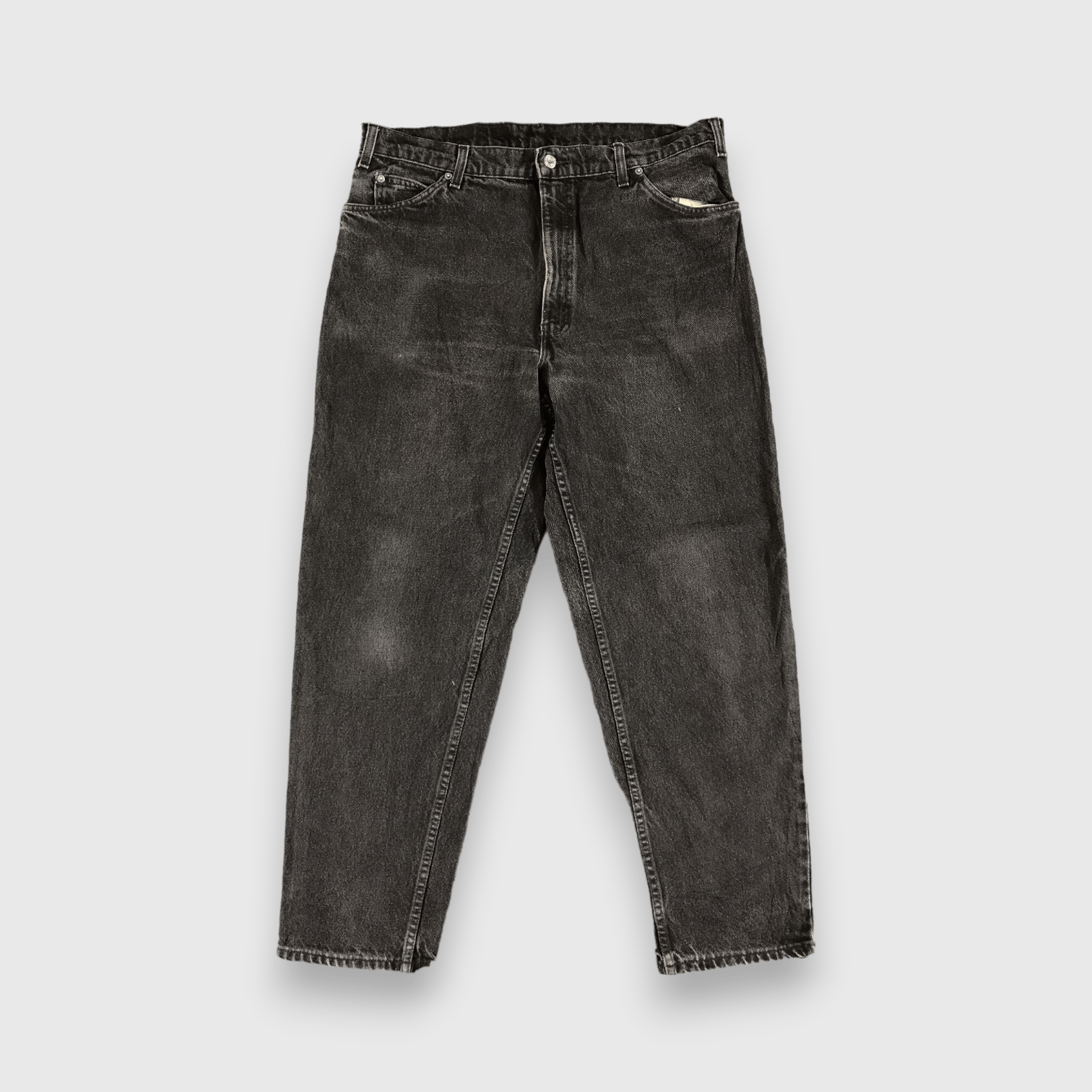 Levi's × Vintage Vintage Levis 550 Jeans Orange Tab Faded Black Denim -J325 Size US 37 - 1 Thumbnail