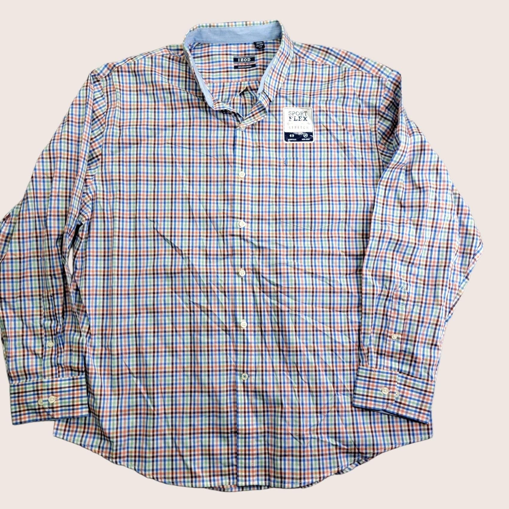 Izod IZOD Shirt Mens 2XL Multicolor Plaid Non-Iron Stretch Sport Flex Button Down Shirt Mens 2XL Multicolor Plaid Non-Iron Stretch Sport Flex Button-Down Size US XXL / EU 58 / 5 - 1 Thumbnail
