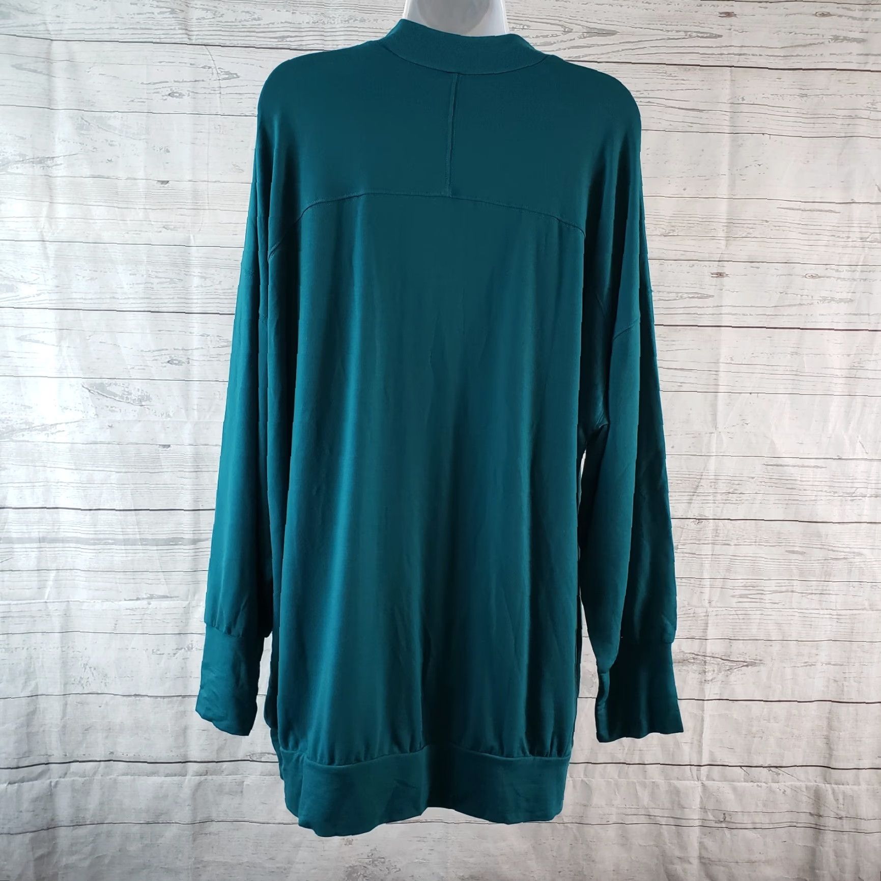 Fabletics Fabletics Pullover Jody Mock Neck Long Sleeve Oversized Sz L Teal Blue Womens Size L / US 10 / IT 46 - 4 Thumbnail