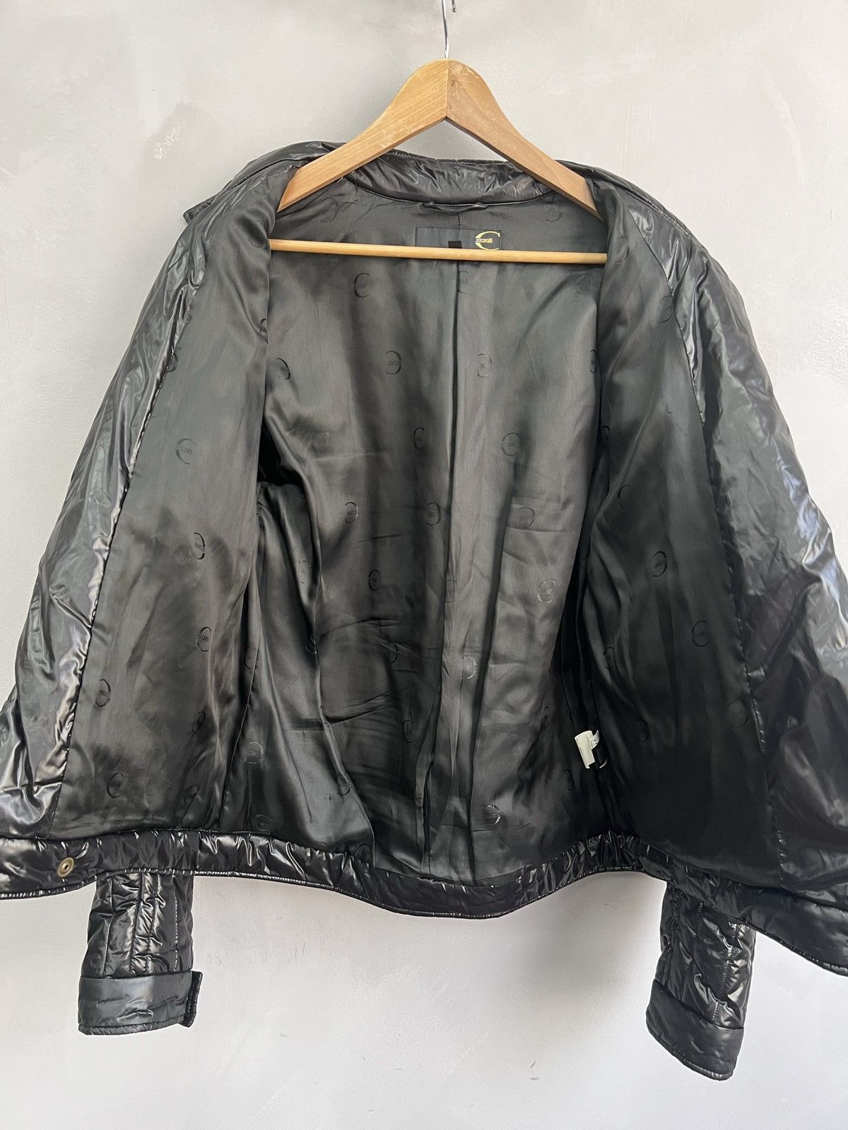 Designer VINTAGE BIKER ROBERTO CAVALLI JACKET LEATHER NYLON BONDAGE Size US XL / EU 56 / 4 - 10 Thumbnail