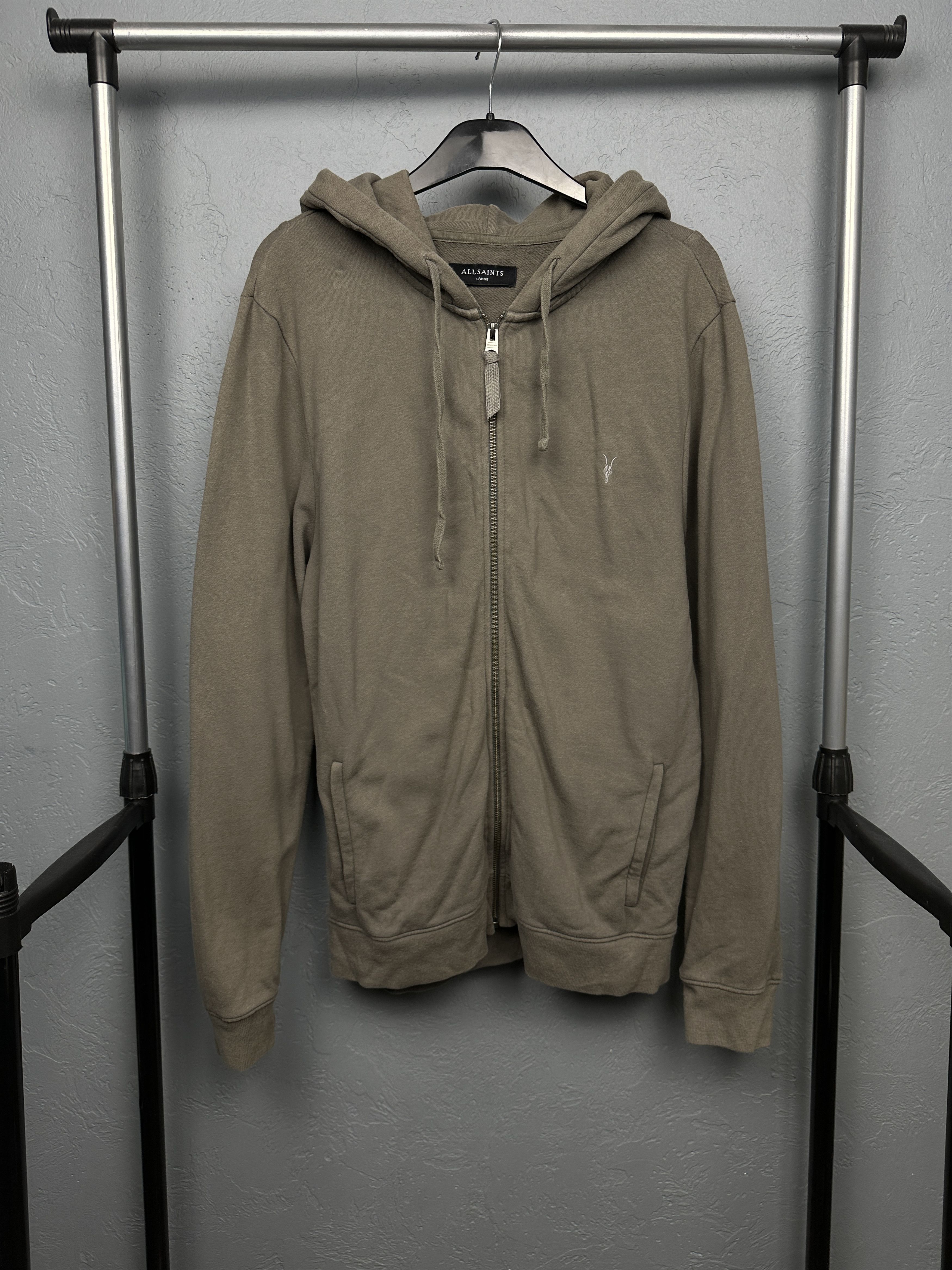 Allsaints Allsaints Mens Raven Zip Hoody Size US L / EU 52-54 / 3 - 1 Thumbnail