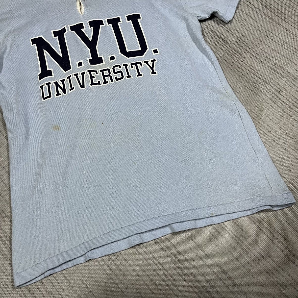 Vintage Vintage N.Y.U. University single stich polo Size US S / EU 44-46 / 1 - 5 Thumbnail