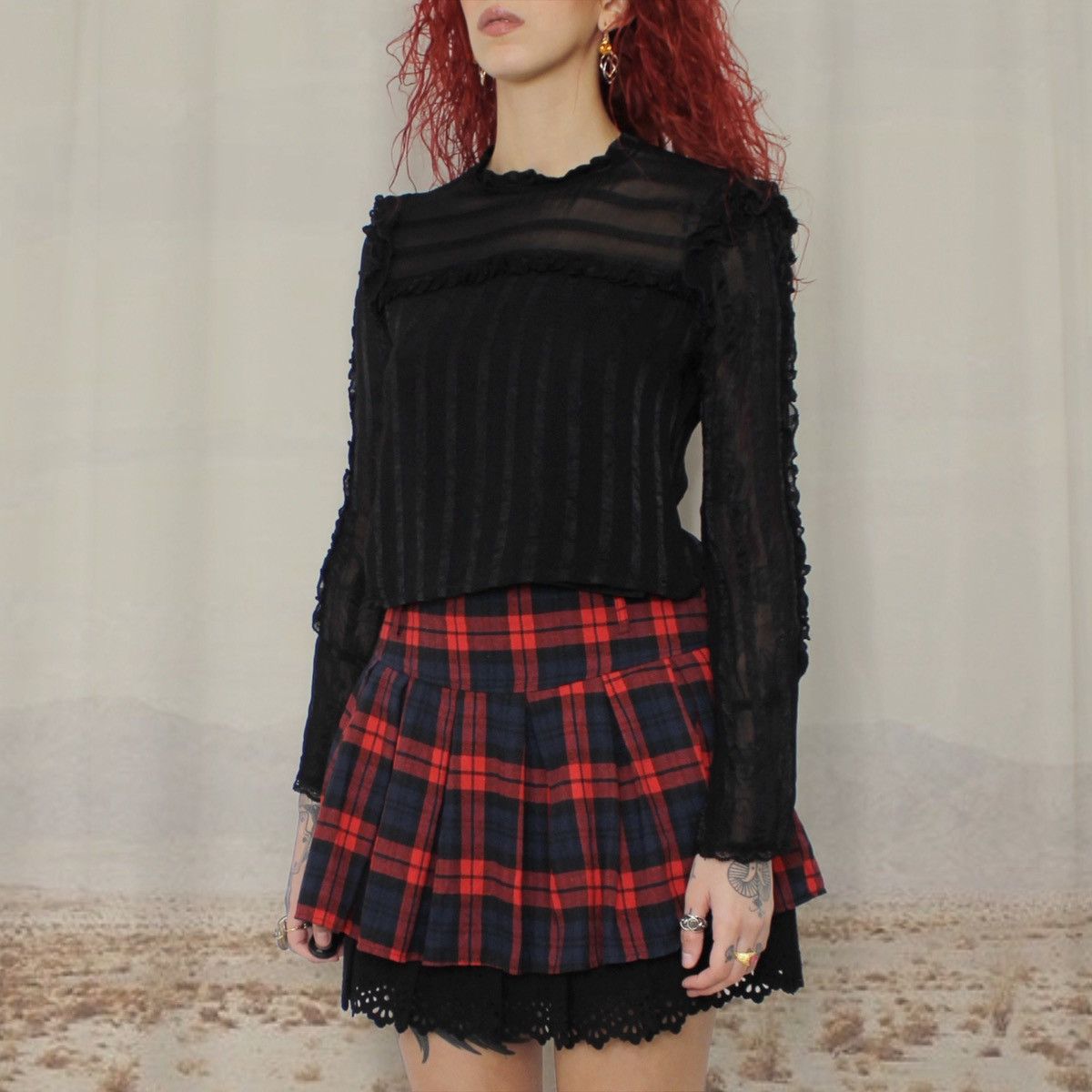Other 🕯️BLACK STRIPED BLOUSE🕯️ Size S / US 4 / IT 40 - 2 Thumbnail