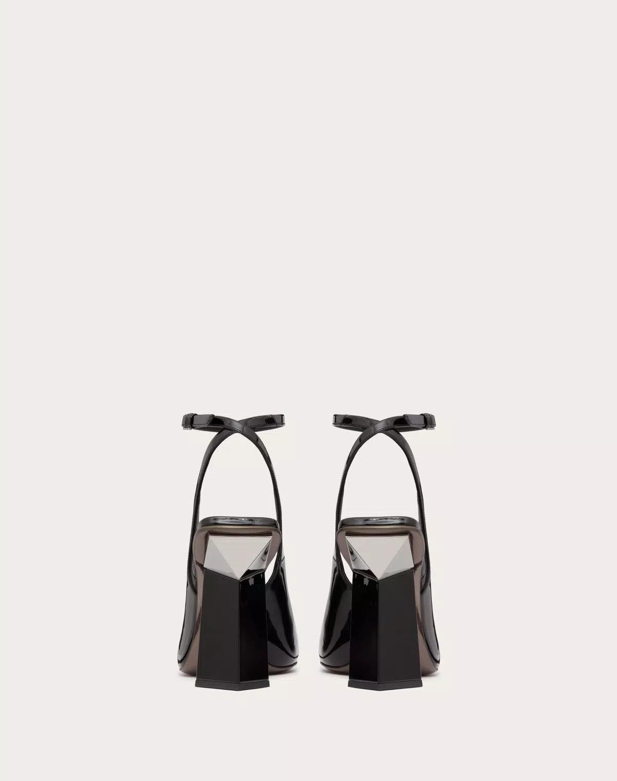 Valentino o1s1wg110426 One Stud Hyper Pump Patent Leather 105mm Black Size US 8.5 / IT 38.5 - 3 Thumbnail