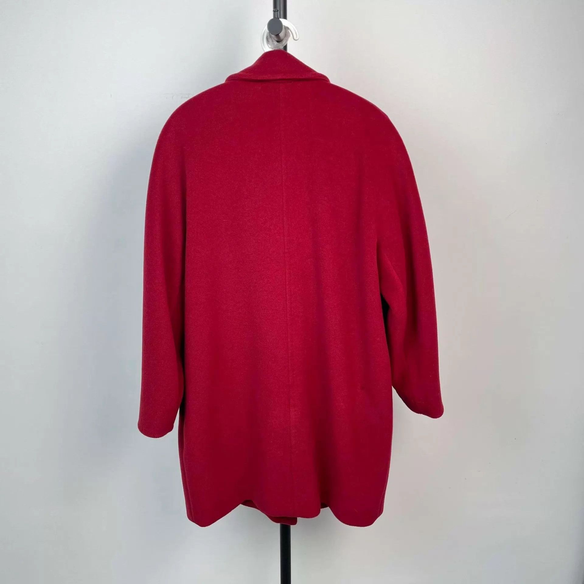 Max Mara 98 New MaxMara Red Double-Breasted Wool Coat Size XS / US 0-2 / IT 36-38 - 2 Thumbnail