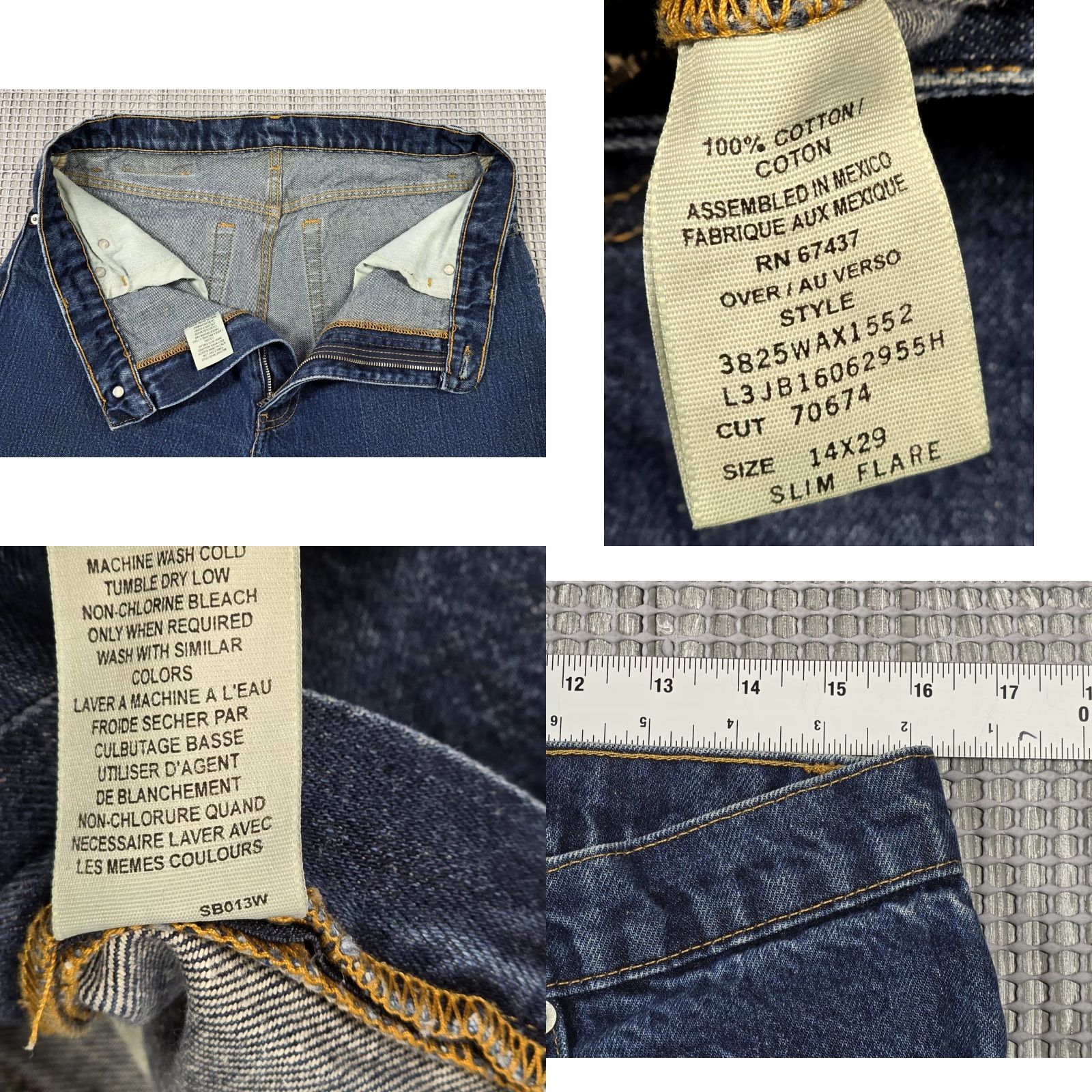 Polo Ralph Lauren VINTAGE Polo Ralph Lauren Polo Jeans Company Slim Flare Blue Jeans Womens 14x29 High Waist Slim Jeans 14 32 in Blue 90s Womens Jeans Size 36" / US 14 / IT 50 - 8 Thumbnail