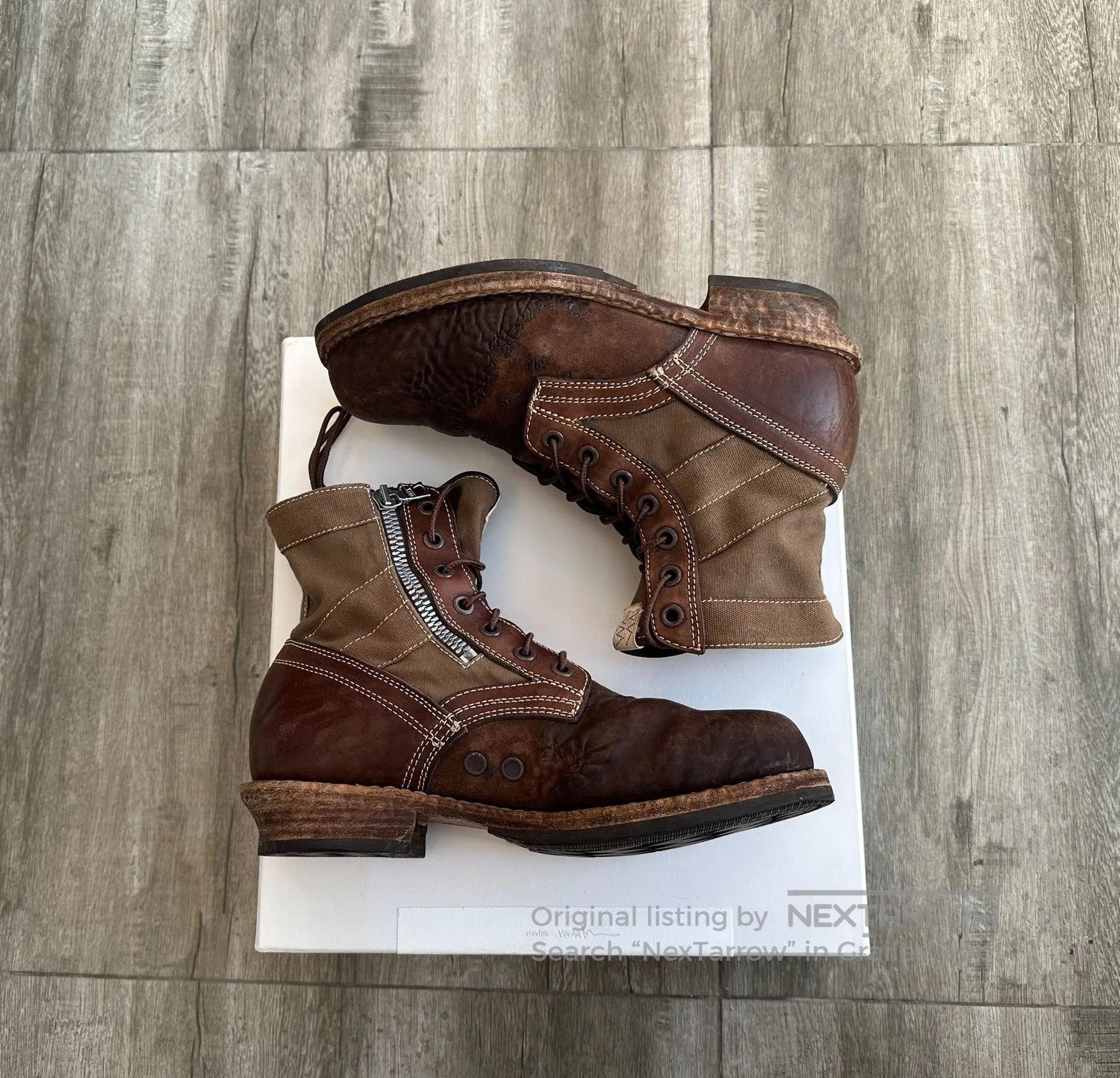 Visvim visvim 7 hole folk boots khaki color. Size US 9 / EU 42 - 3 Thumbnail