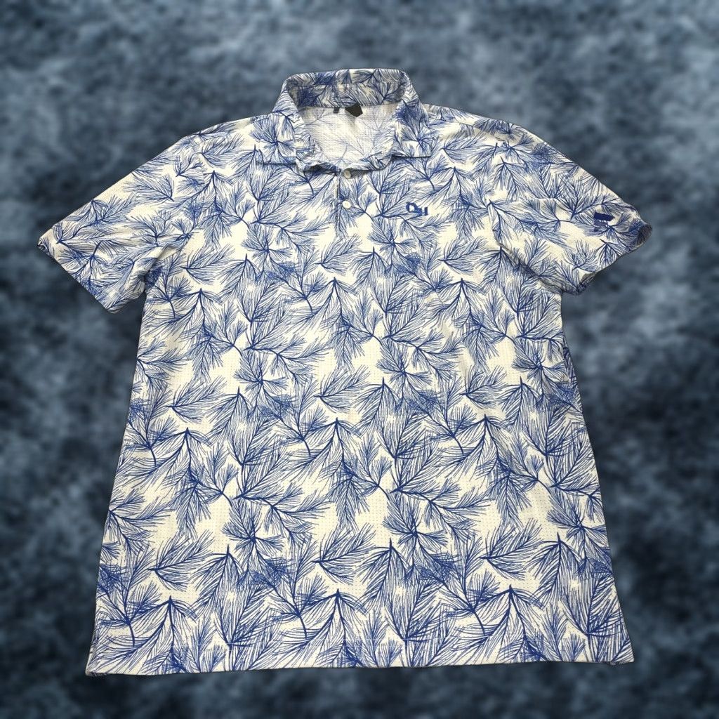 Adidas adidas Golf Polo Shirt Mens M Blue Floral Abstract AOP Top 100 Polo Size US M / EU 48-50 / 2 - 1 Thumbnail