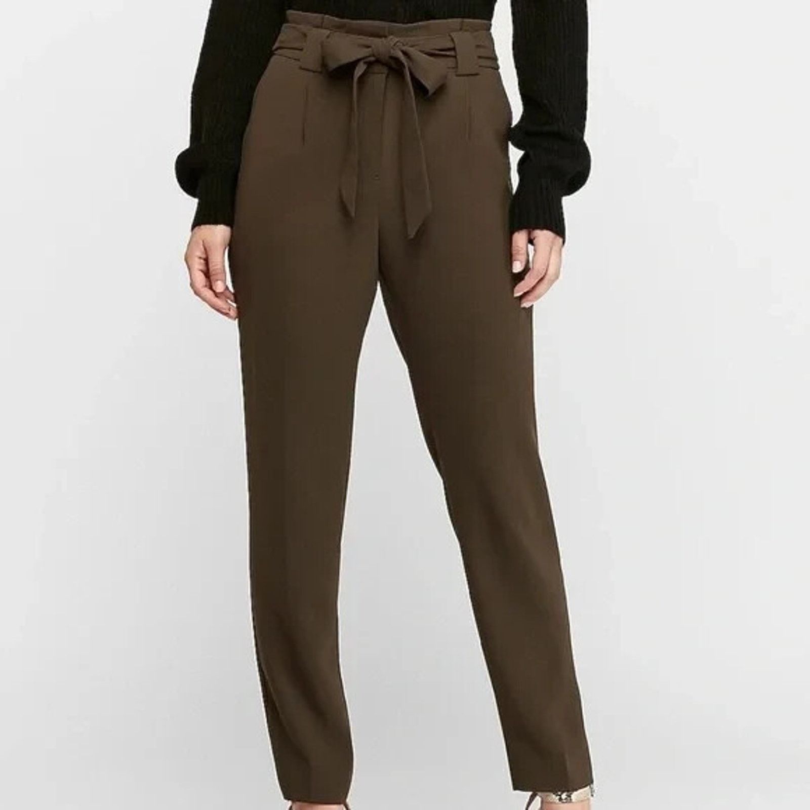 Express New W Tags Express Ankle High Rise *IN BROWN* 10R Pants Size 32" / US 10 / IT 46 - 1 Thumbnail